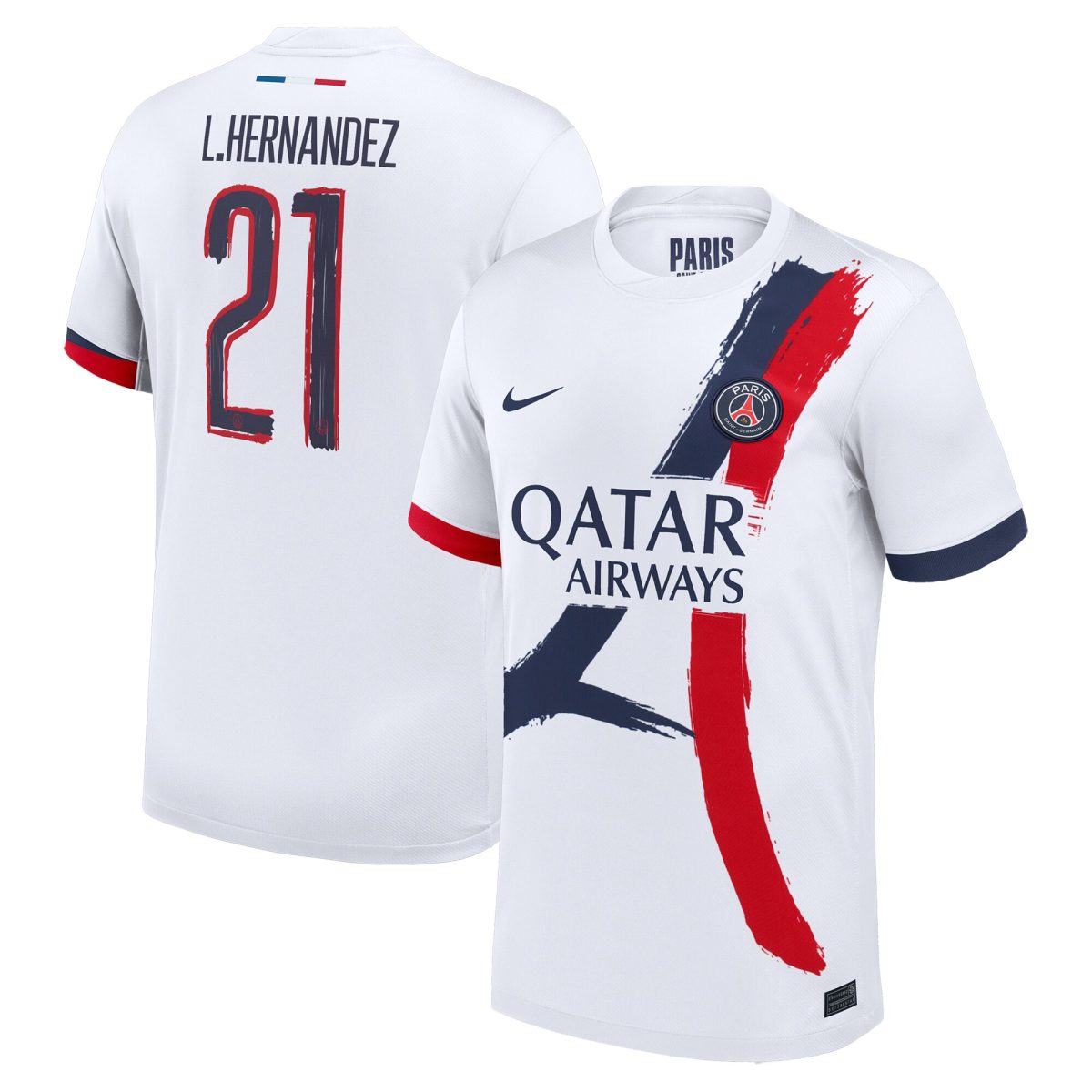 Exklusive psg nike auswärtsstadiontrikot 2024-25 mit cup-aufdruck l.hernandez 21 Kollektion – Premium Paris Saint Germain Trikots