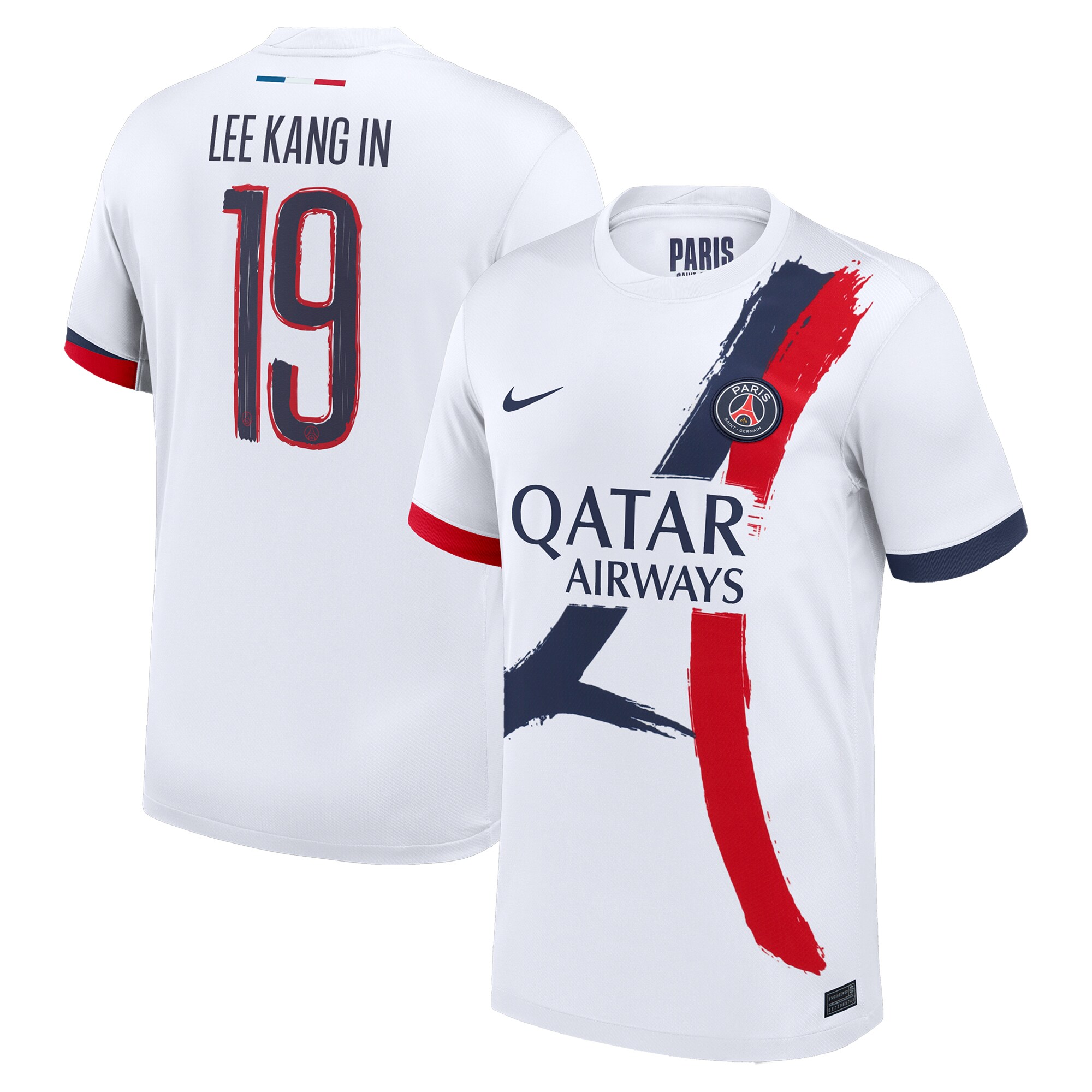 Exklusive psg nike auswärtsstadiontrikot 2024-25 mit cup-aufdruck lee kang in 19 Kollektion – Premium Paris Saint Germain Trikots