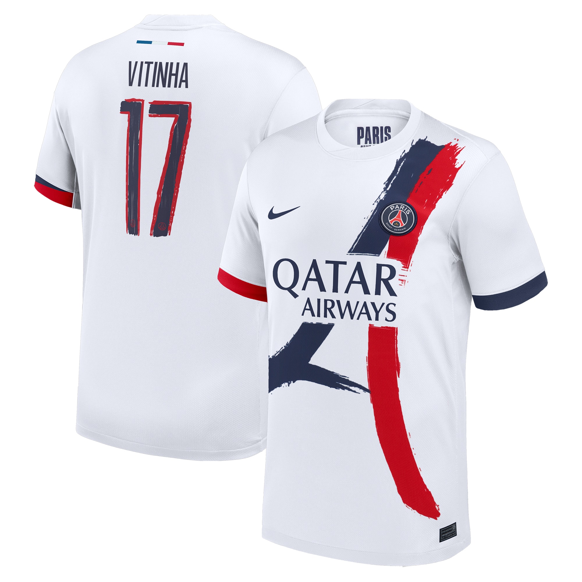 Exklusive psg nike auswärtsstadiontrikot 2024-25 mit cup-aufdruck vitinha 17 Kollektion – Premium Paris Saint Germain Trikots