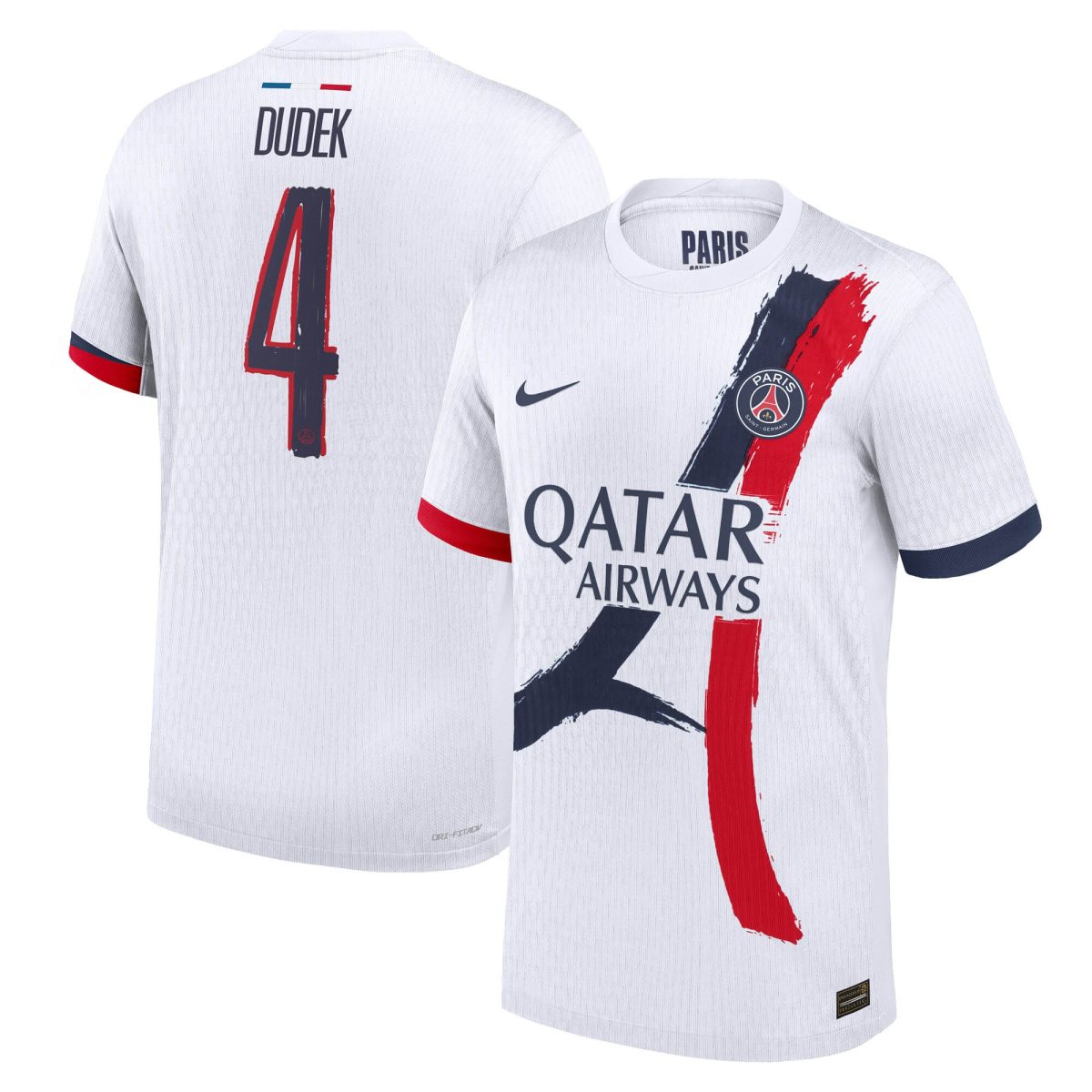 Exklusive psg nike dri-fit adv auswärtsspieltrikot 2024-25 mit dudek 4-aufdruck Kollektion – Premium Paris Saint Germain Trikots