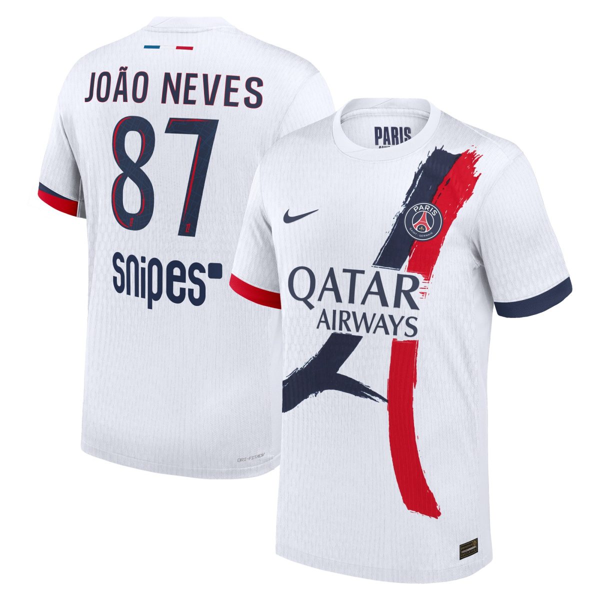 Exklusive psg nike dri-fit adv auswärtsspieltrikot 2024-25 mit joao neves 87-aufdruck Kollektion – Premium Paris Saint Germain Trikots