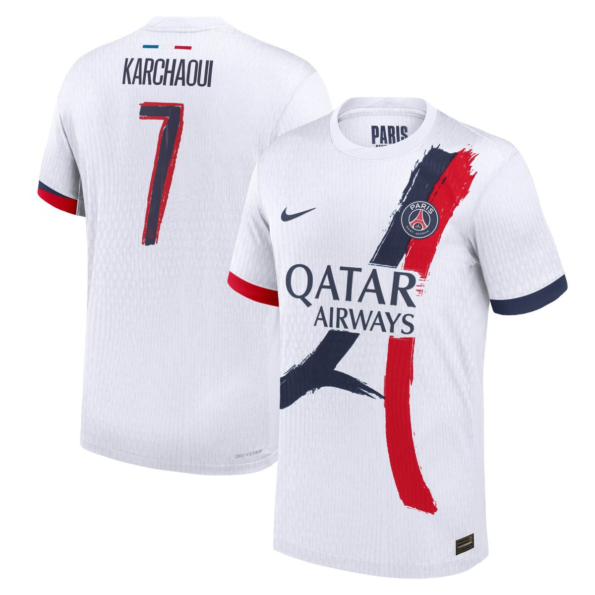 Exklusive psg nike dri-fit adv auswärtsspieltrikot 2024-25 mit karchaoui 7-aufdruck Kollektion – Premium Paris Saint Germain Trikots