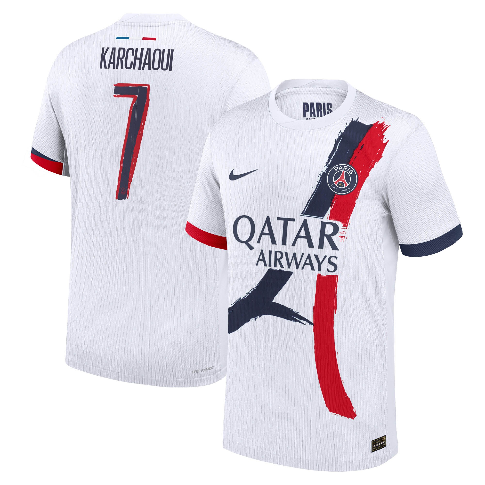 Exklusive psg nike dri-fit adv auswärtsspieltrikot 2024-25 mit karchaoui 7-aufdruck Kollektion – Premium Paris Saint Germain Trikots