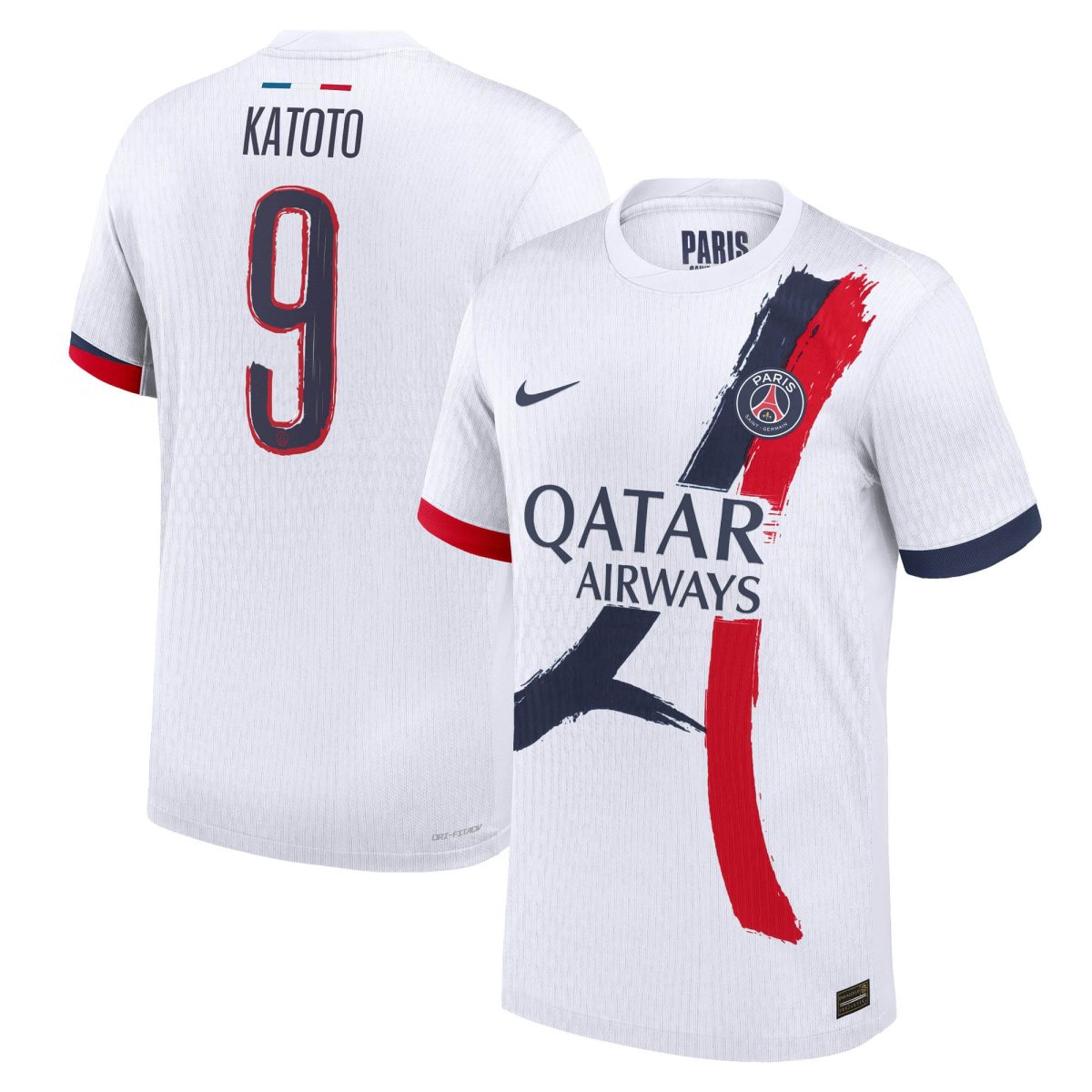 Exklusive psg nike dri-fit adv auswärtsspieltrikot 2024-25 mit katoto 9-aufdruck Kollektion – Premium Paris Saint Germain Trikots