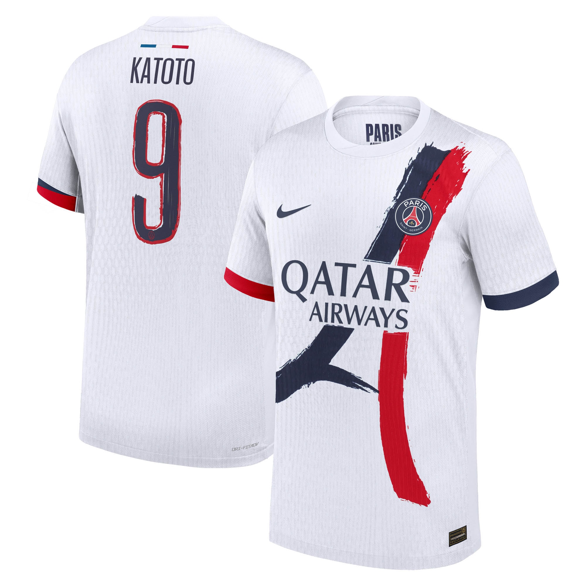 Exklusive psg nike dri-fit adv auswärtsspieltrikot 2024-25 mit katoto 9-aufdruck Kollektion – Premium Paris Saint Germain Trikots