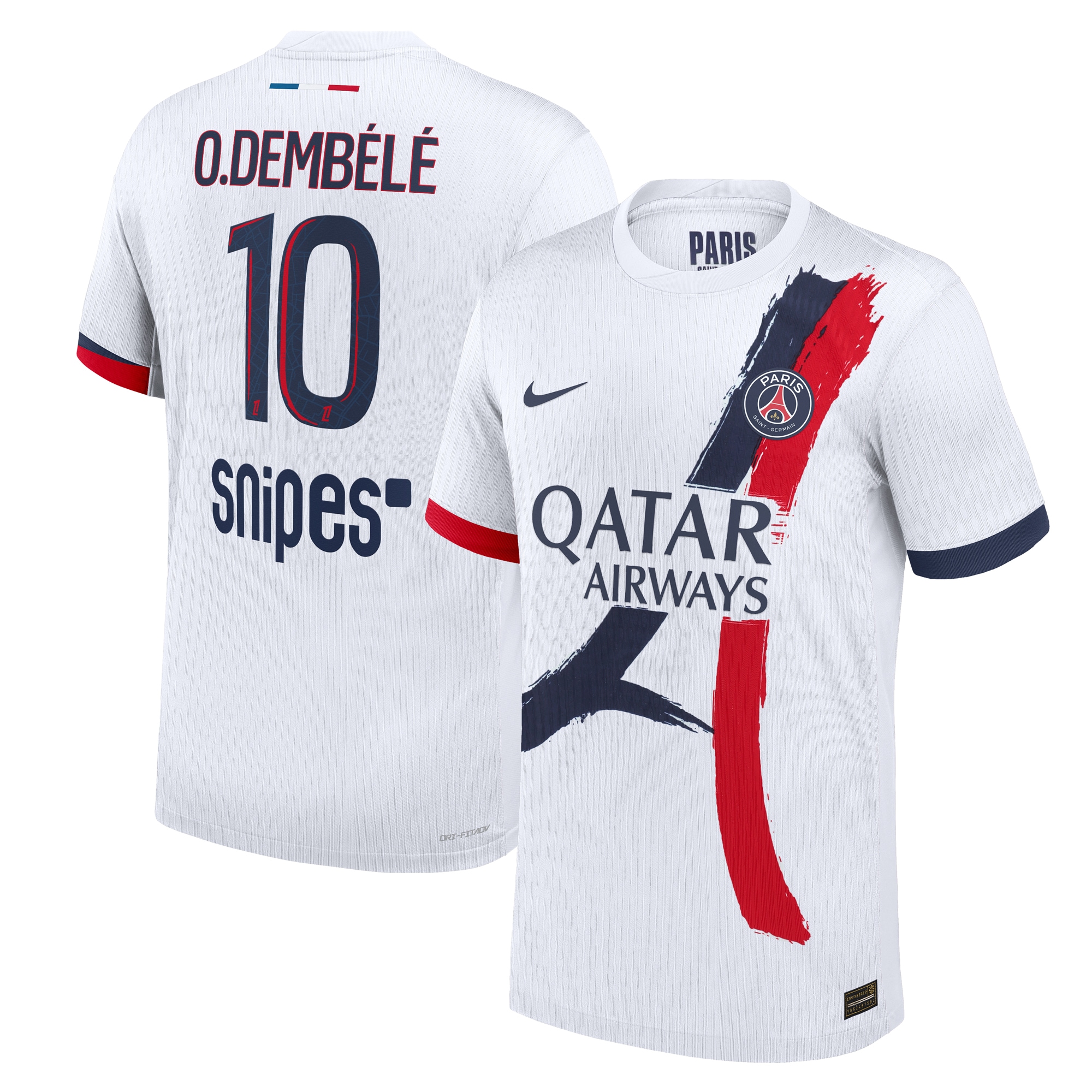 Exklusive psg nike dri-fit adv auswärtsspieltrikot 2024-25 mit o.dembele 10-aufdruck Kollektion – Premium Paris Saint Germain Trikots