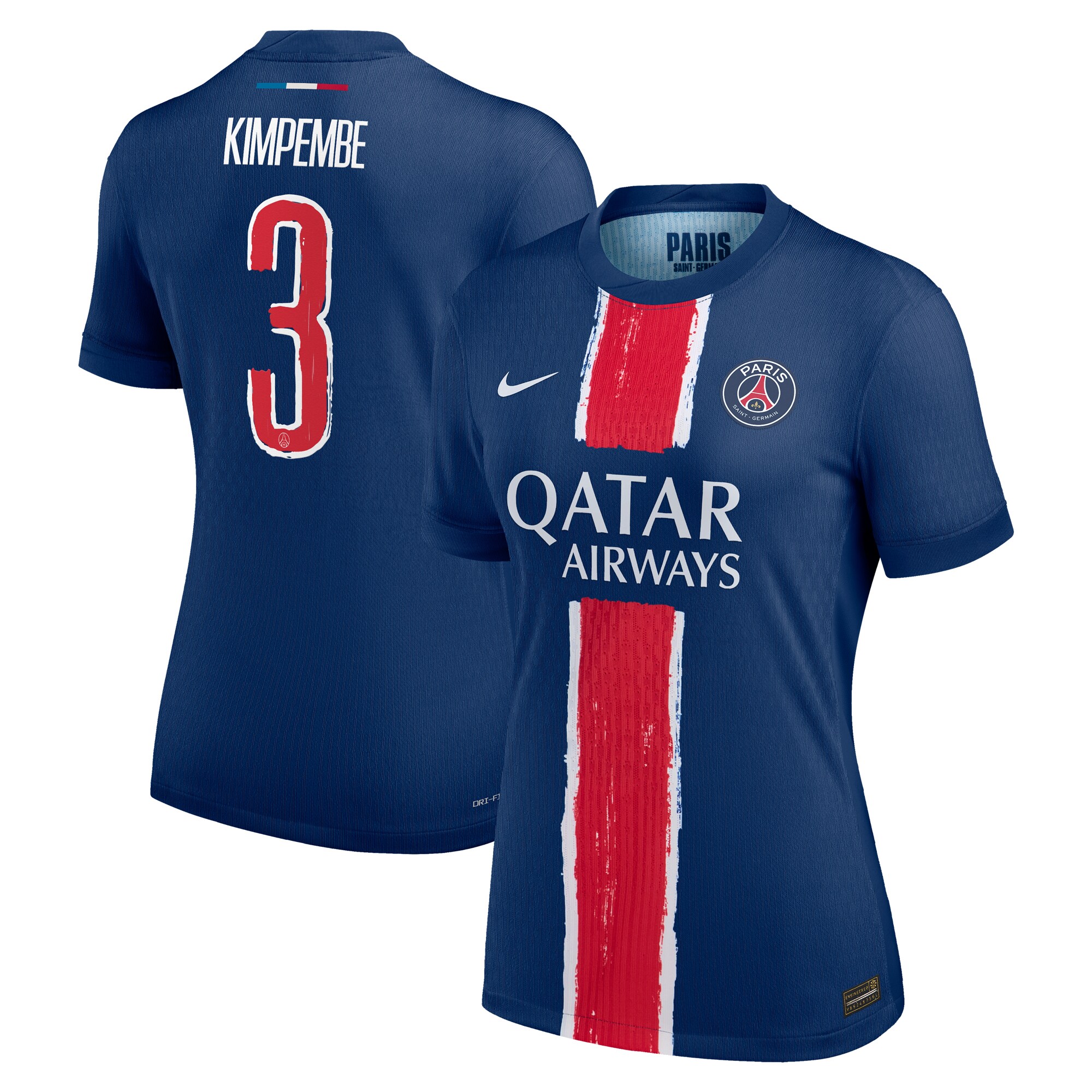 Exklusive psg nike dri-fit adv heimspieltrikot 2024-25 – damen mit cup-aufdruck kimpembe 3 Kollektion – Premium Paris Saint Germain Trikots