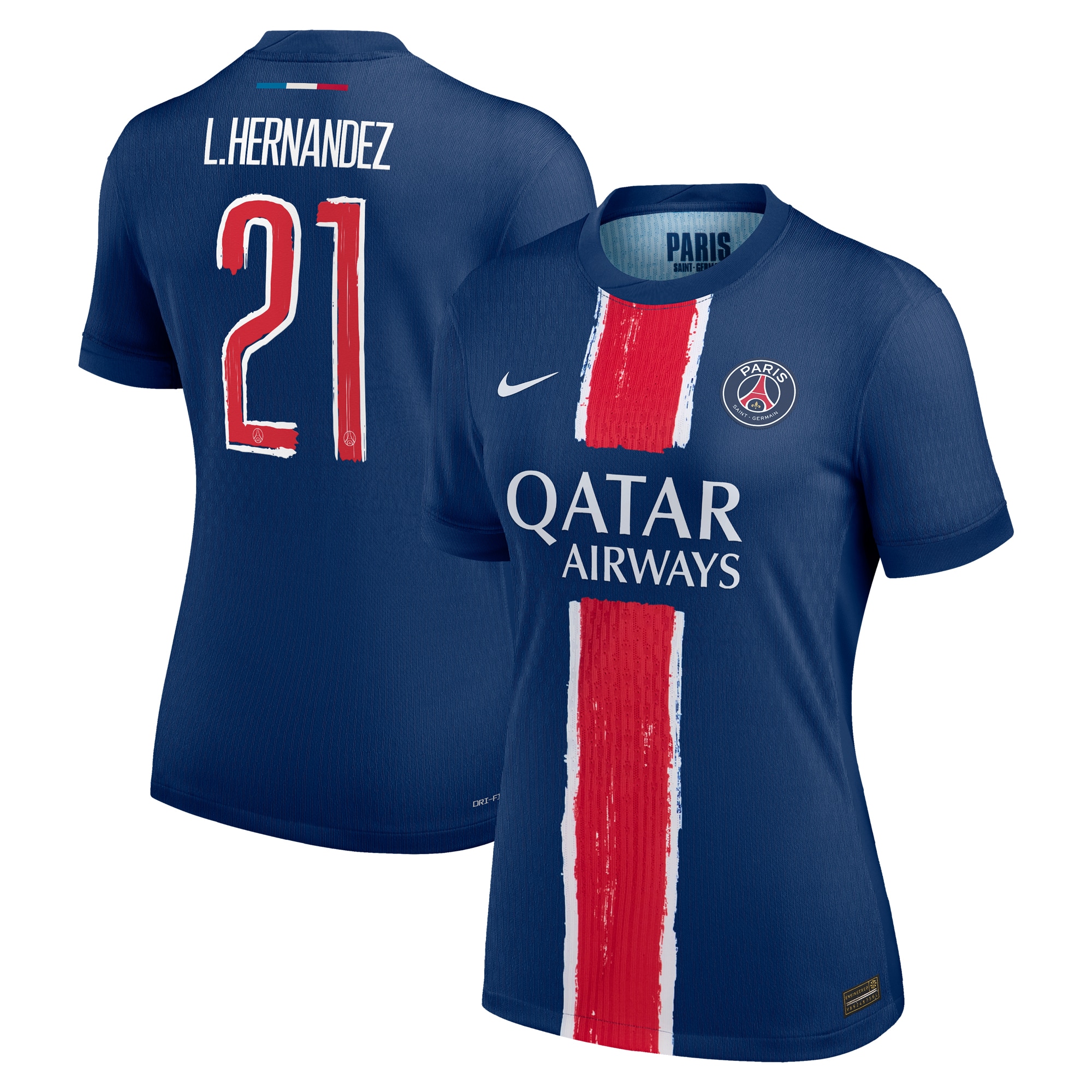 Exklusive psg nike dri-fit adv heimspieltrikot 2024-25 – damen mit cup-aufdruck l.hernandez 21 Kollektion – Premium Paris Saint Germain Trikots
