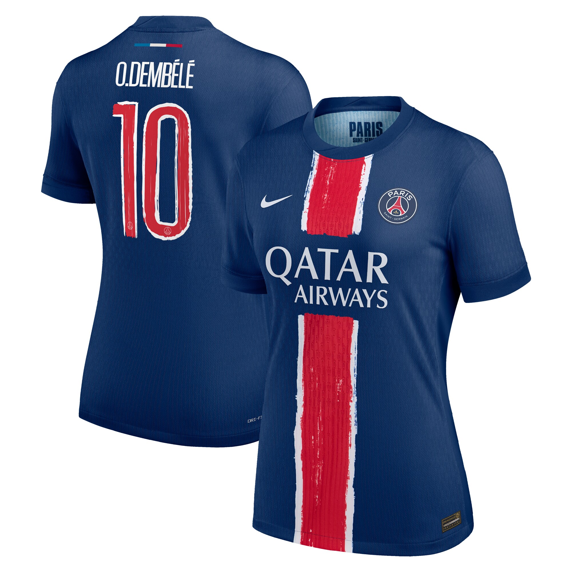 Exklusive psg nike dri-fit adv heimspieltrikot 2024-25 – damen mit cup-aufdruck o.dembele 10 Kollektion – Premium Paris Saint Germain Trikots