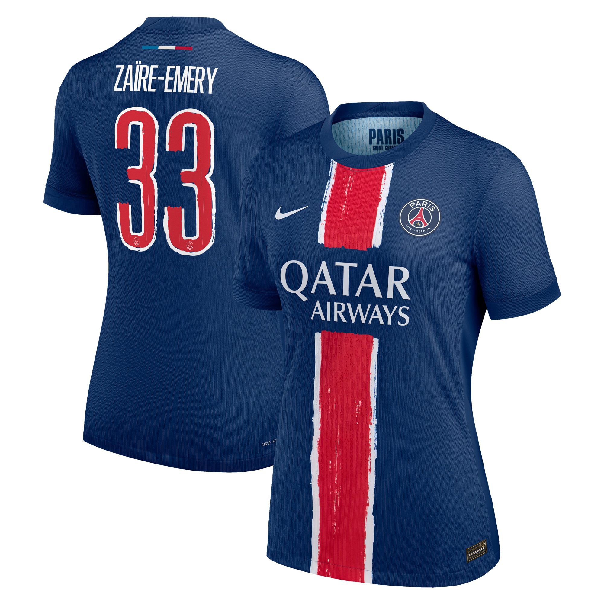 Exklusive psg nike dri-fit adv heimspieltrikot 2024-25 – damen mit cup-aufdruck zaire-emery 33 Kollektion – Premium Paris Saint Germain Trikots