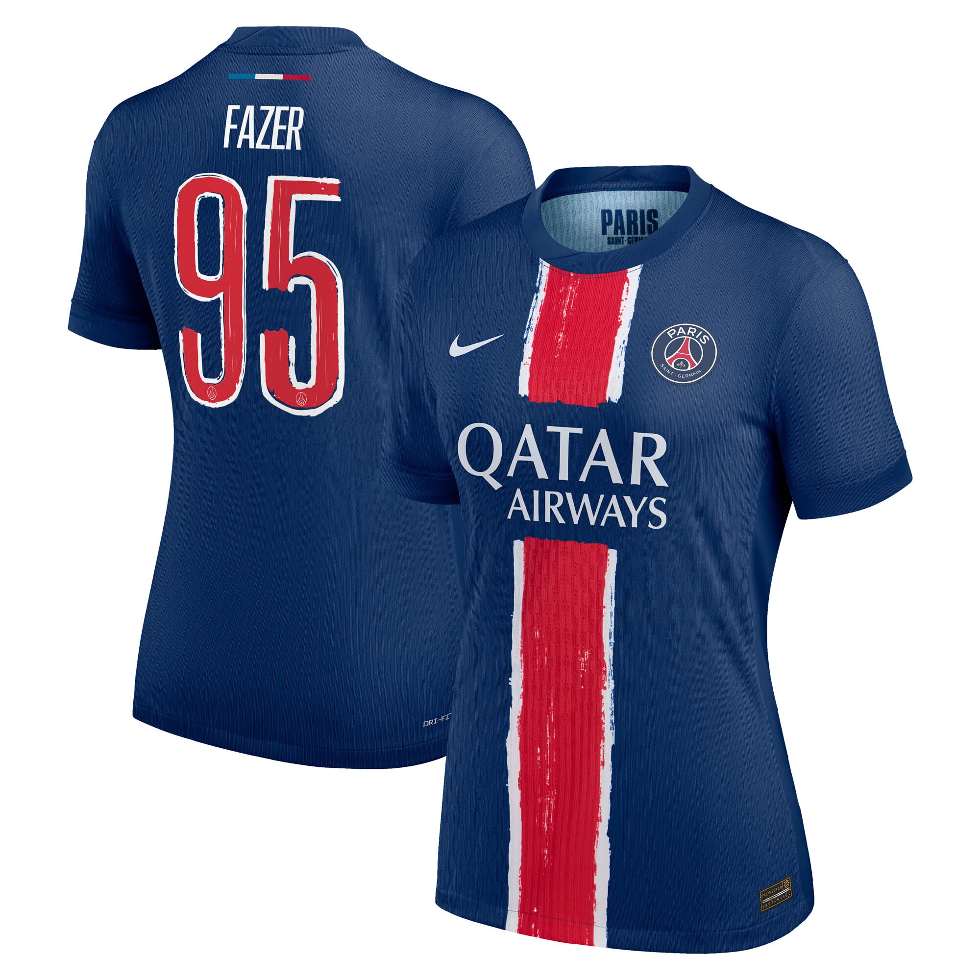 Exklusive psg nike dri-fit adv heimspieltrikot 2024-25 – damen mit fazer 95-aufdruck Kollektion – Premium Paris Saint Germain Trikots
