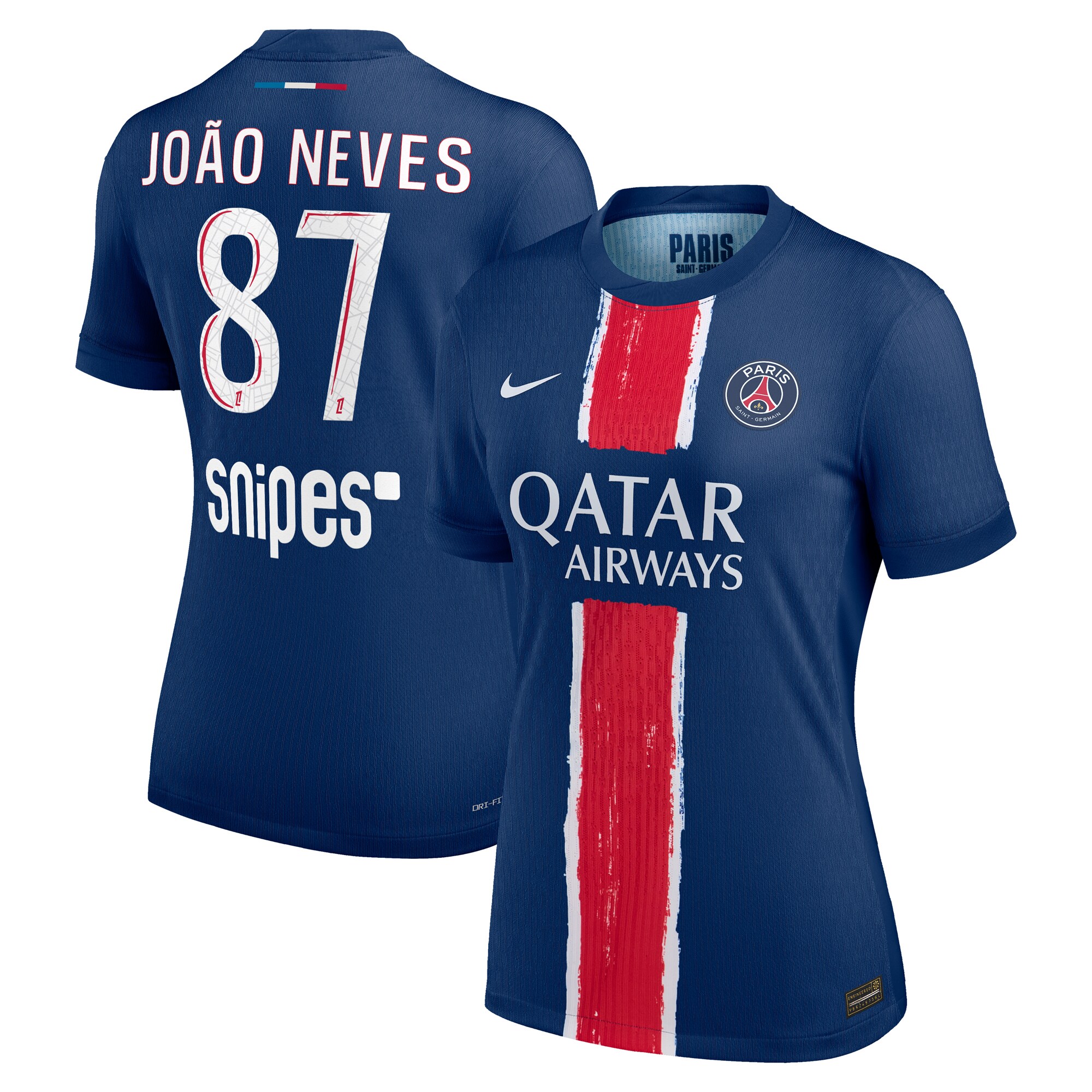 Exklusive psg nike dri-fit adv heimspieltrikot 2024-25 – damen mit joao neves 87-aufdruck Kollektion – Premium Paris Saint Germain Trikots