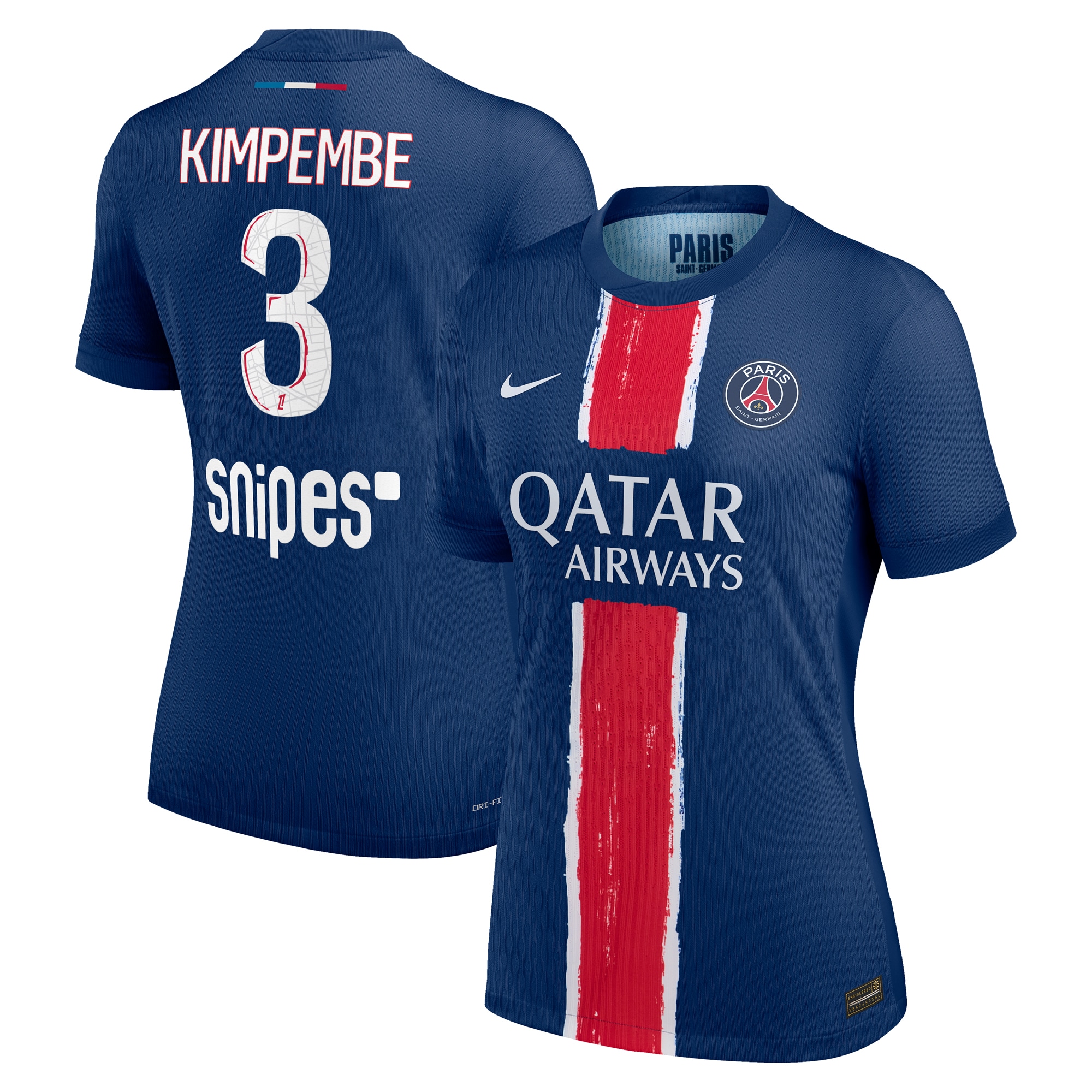 Exklusive psg nike dri-fit adv heimspieltrikot 2024-25 – damen mit kimpembe 3-aufdruck Kollektion – Premium Paris Saint Germain Trikots