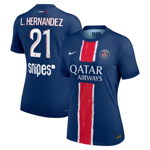 Exklusive psg nike dri-fit adv heimspieltrikot 2024-25 – damen mit l.hernandez 21-aufdruck Kollektion – Premium Paris Saint Germain Trikots