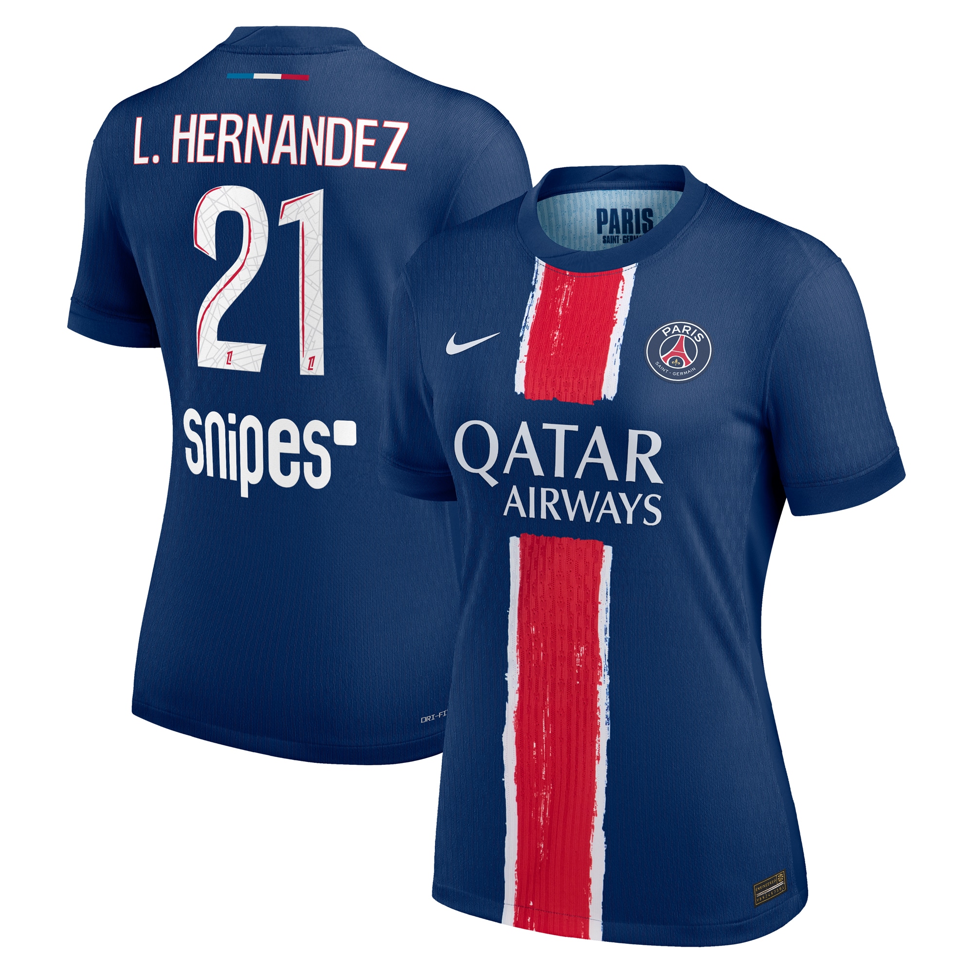 Exklusive psg nike dri-fit adv heimspieltrikot 2024-25 – damen mit l.hernandez 21-aufdruck Kollektion – Premium Paris Saint Germain Trikots