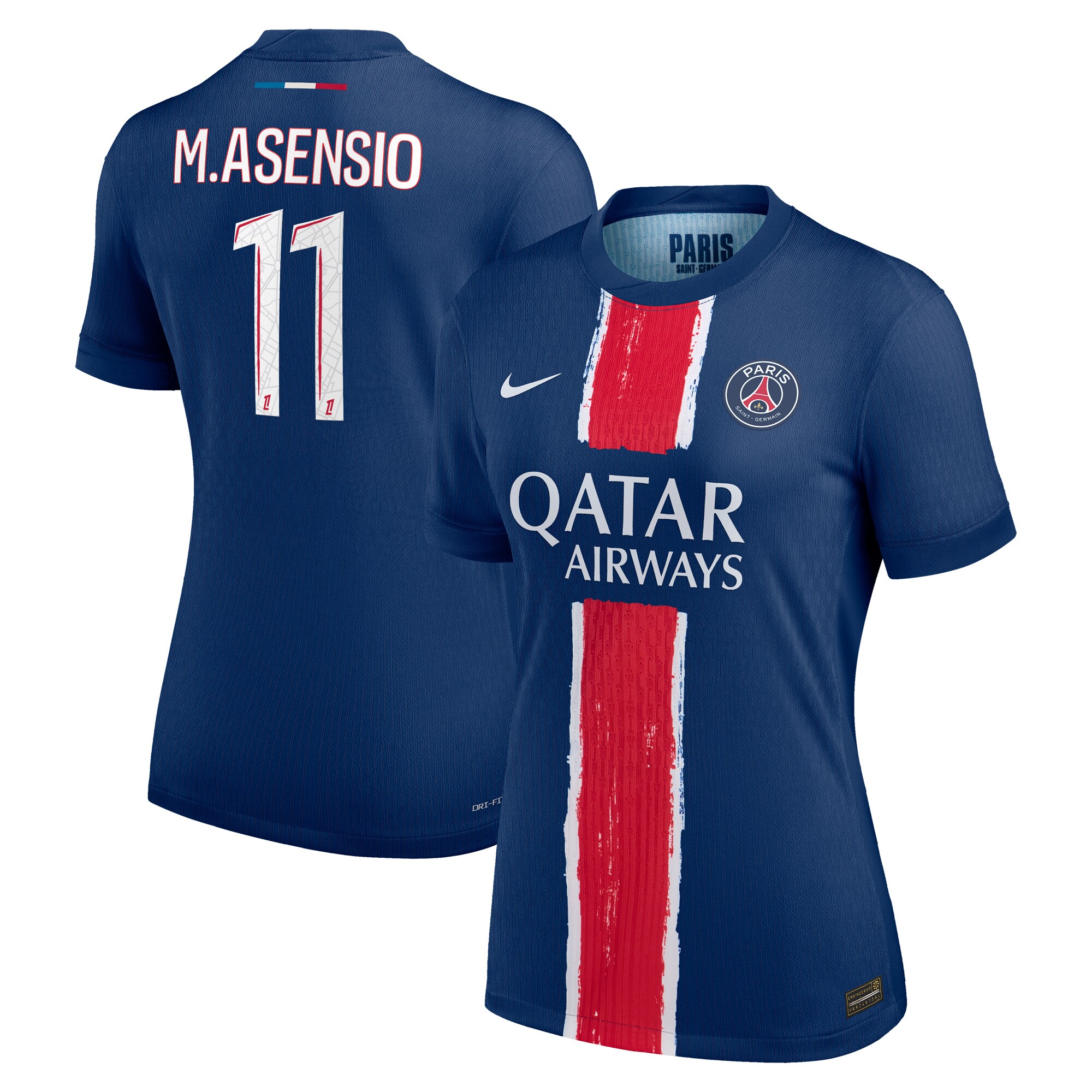 Exklusive psg nike dri-fit adv heimspieltrikot 2024-25 – damen mit m.asensio 11-aufdruck Kollektion – Premium Paris Saint Germain Trikots