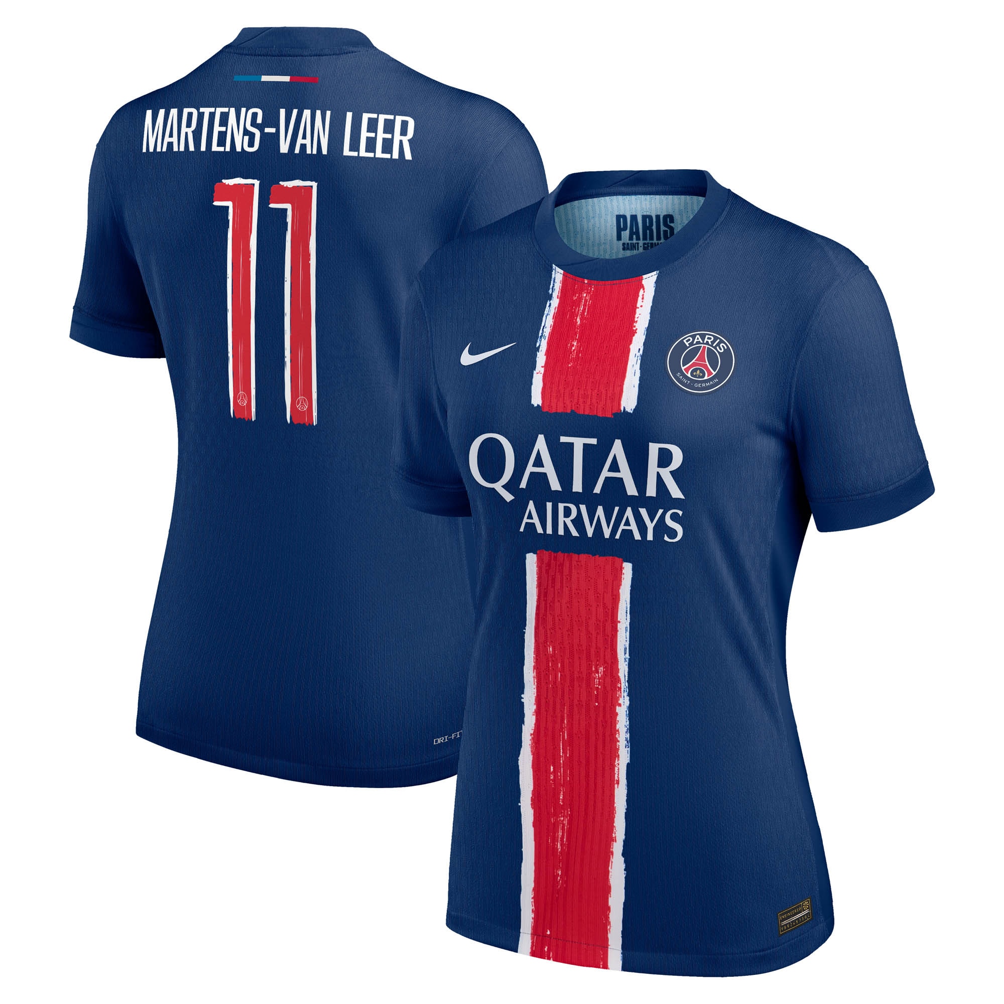 Exklusive psg nike dri-fit adv heimspieltrikot 2024-25 – damen mit martens-van leer 11-aufdruck Kollektion – Premium Paris Saint Germain Trikots