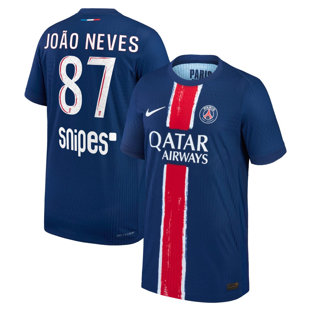 Exklusive psg nike dri-fit adv heimspieltrikot 2024-25 – kinder mit joao neves 87-aufdruck Kollektion – Premium Paris Saint Germain Trikots