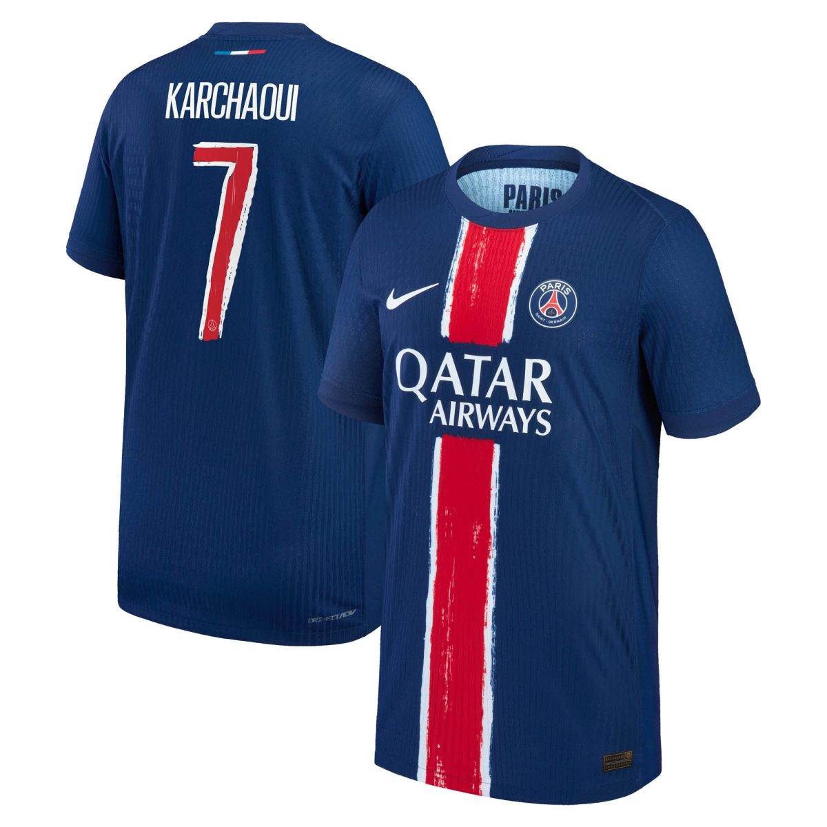 Exklusive psg nike dri-fit adv heimspieltrikot 2024-25 – kinder mit karchaoui 7-aufdruck Kollektion – Premium Paris Saint Germain Trikots