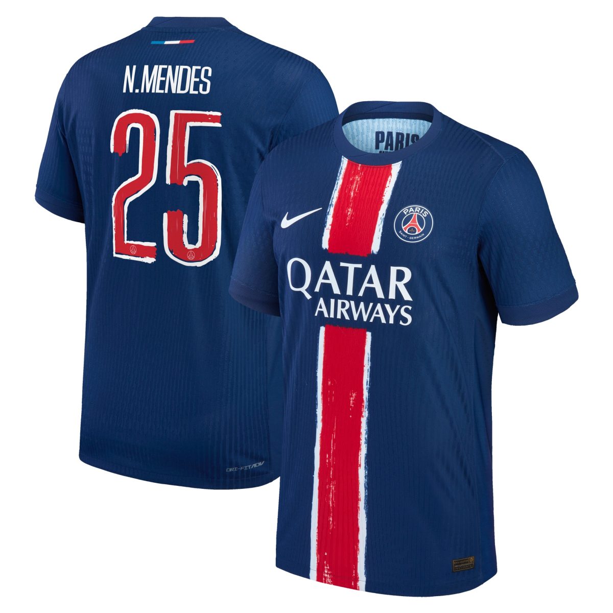 Exklusive psg nike dri-fit adv heimspieltrikot 2024-25 mit cup-aufdruck n.mendes 25 Kollektion – Premium Paris Saint Germain Trikots