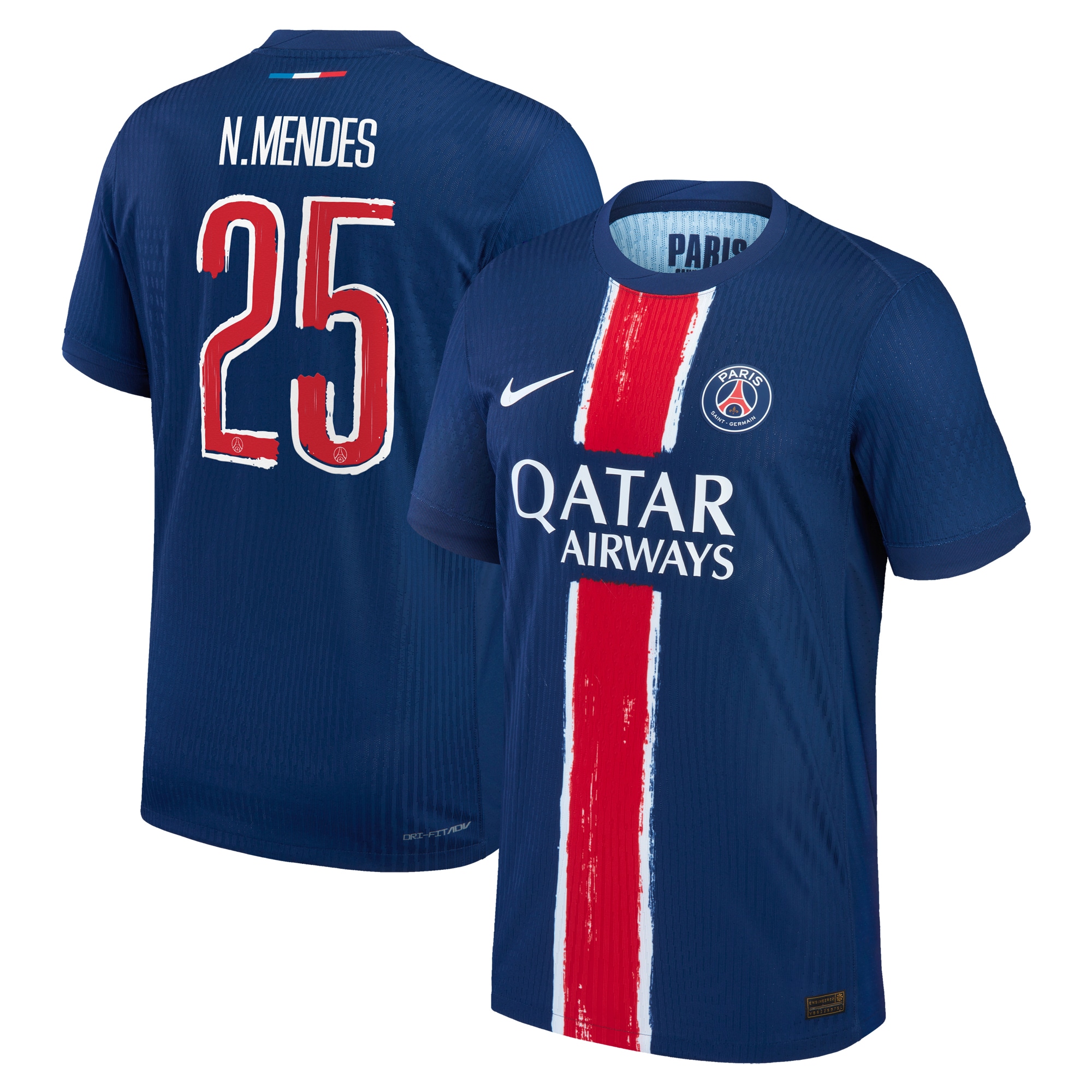 Exklusive psg nike dri-fit adv heimspieltrikot 2024-25 mit cup-aufdruck n.mendes 25 Kollektion – Premium Paris Saint Germain Trikots