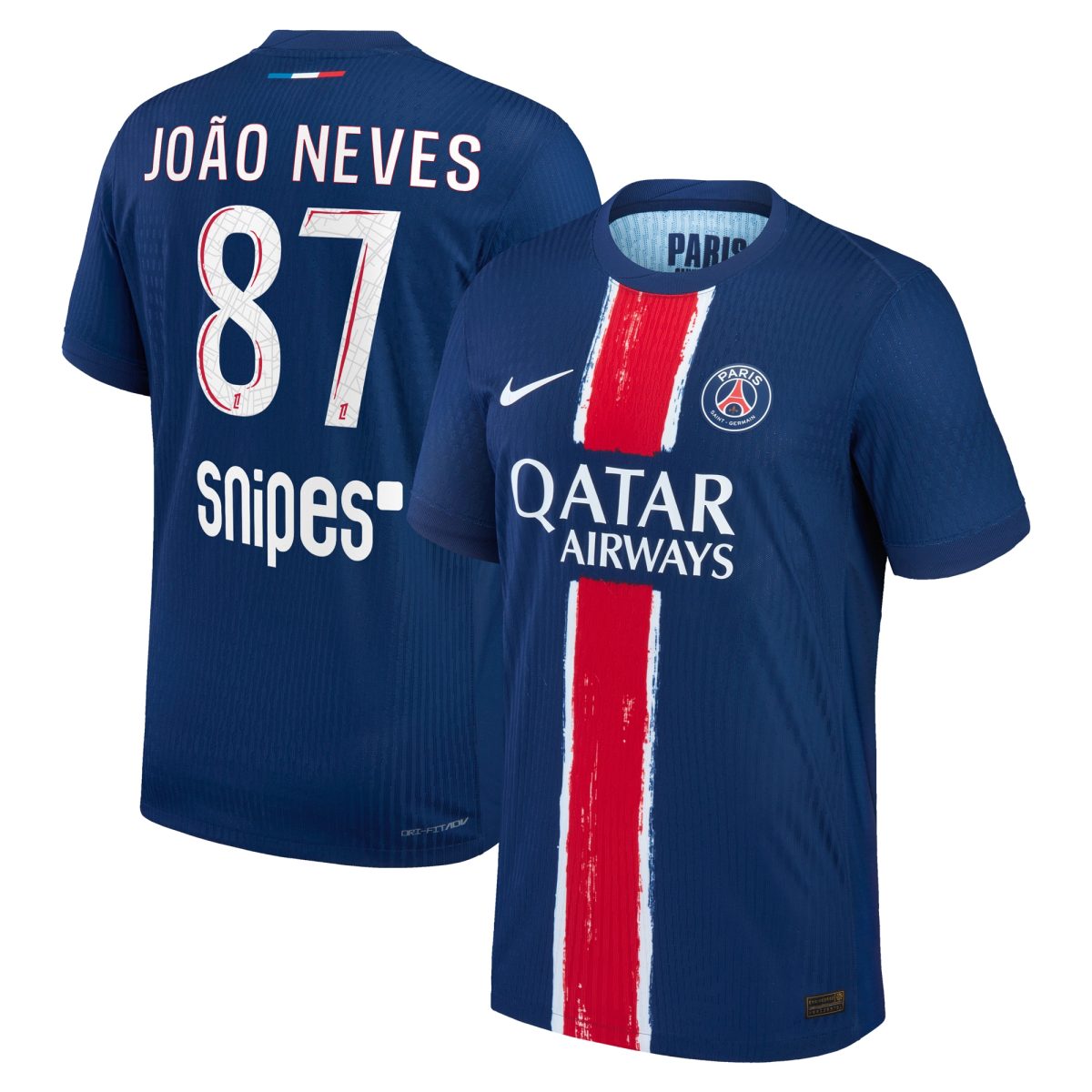 Exklusive psg nike dri-fit adv heimspieltrikot 2024-25 mit joao neves 87-aufdruck Kollektion – Premium Paris Saint Germain Trikots