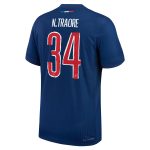 Exklusive psg nike dri-fit adv heimspieltrikot 2024-25 mit n.traore 34-aufdruck Kollektion – Premium Paris Saint Germain Trikots