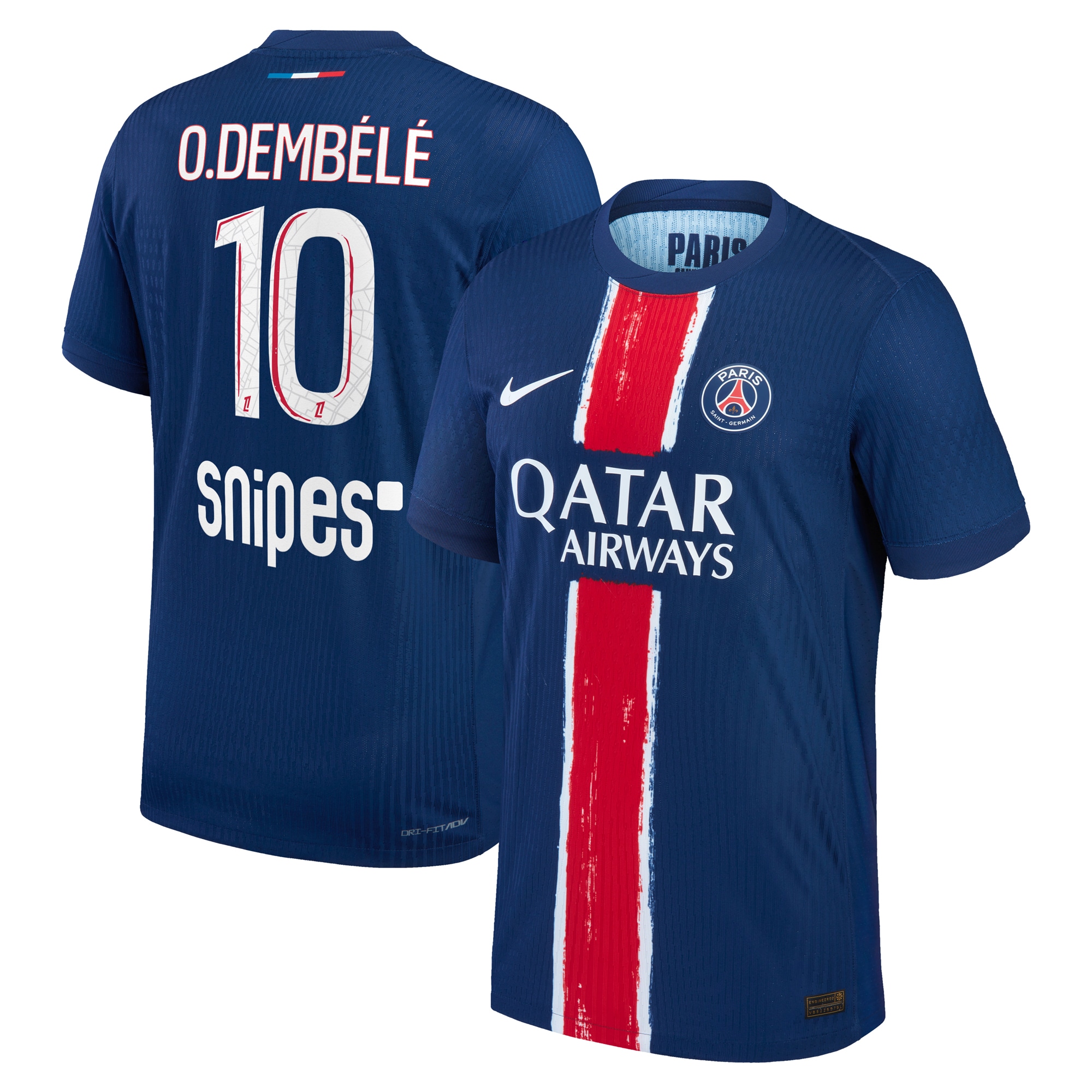 Exklusive psg nike dri-fit adv heimspieltrikot 2024-25 mit o.dembele 10-aufdruck Kollektion – Premium Paris Saint Germain Trikots