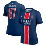 Exklusive psg nike heimstadiontrikot 2024-25 – damen mit cup-aufdruck joao neves 87 Kollektion – Premium Paris Saint Germain Trikots