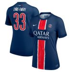 Exklusive psg nike heimstadiontrikot 2024-25 – damen mit cup-aufdruck zaire-emery 33 Kollektion – Premium Paris Saint Germain Trikots
