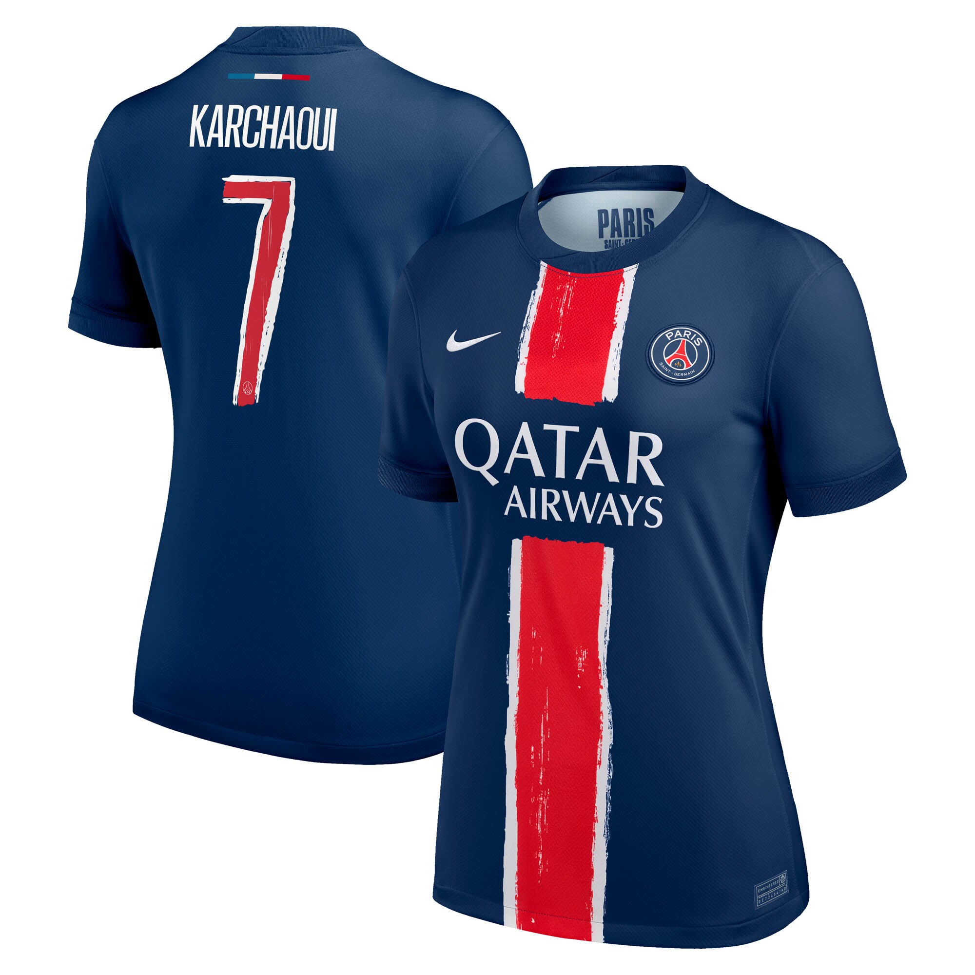 Exklusive psg nike heimstadiontrikot 2024-25 – damen mit karchaoui 7-aufdruck Kollektion – Premium Paris Saint Germain Trikots
