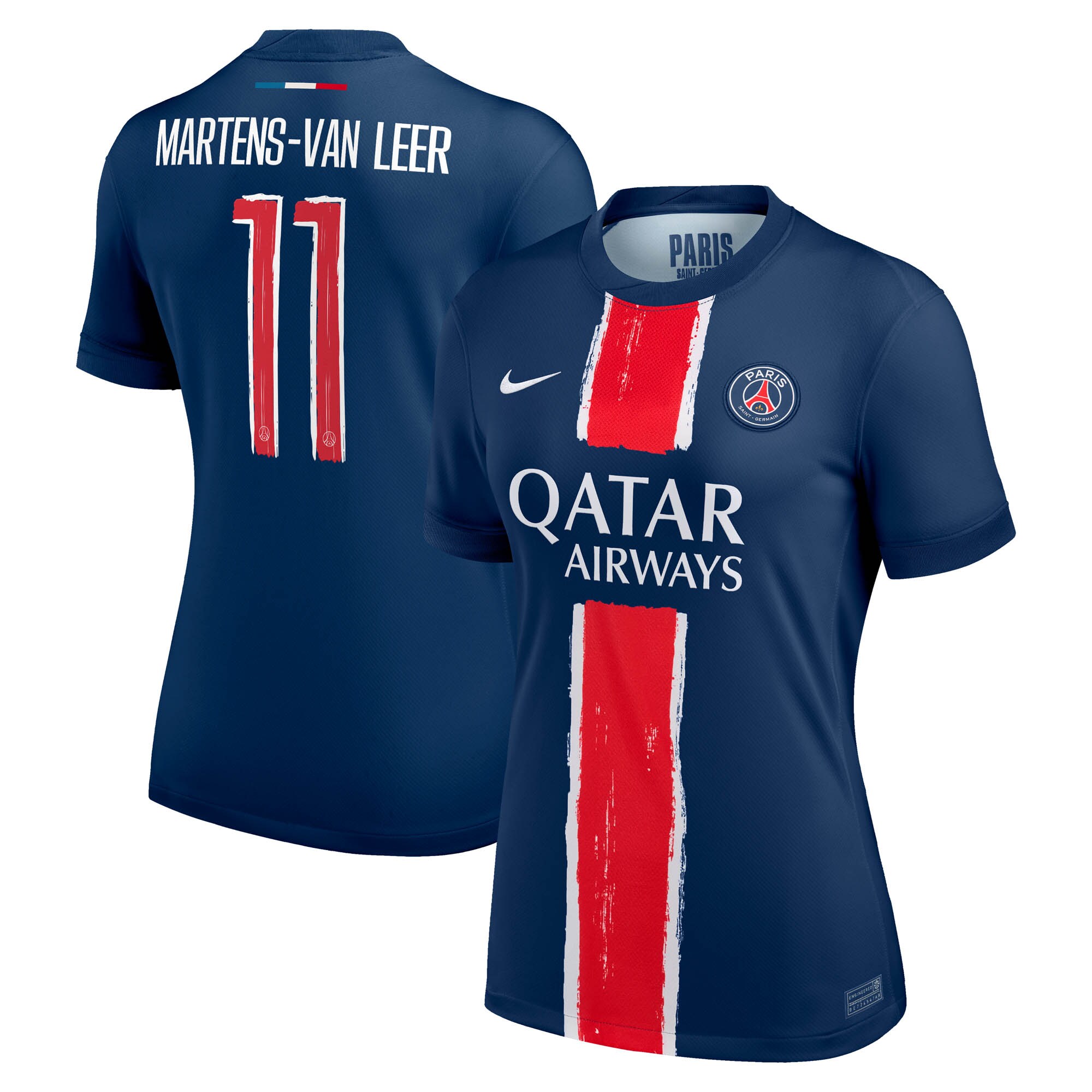 Exklusive psg nike heimstadiontrikot 2024-25 – damen mit martens-van leer 11-aufdruck Kollektion – Premium Paris Saint Germain Trikots