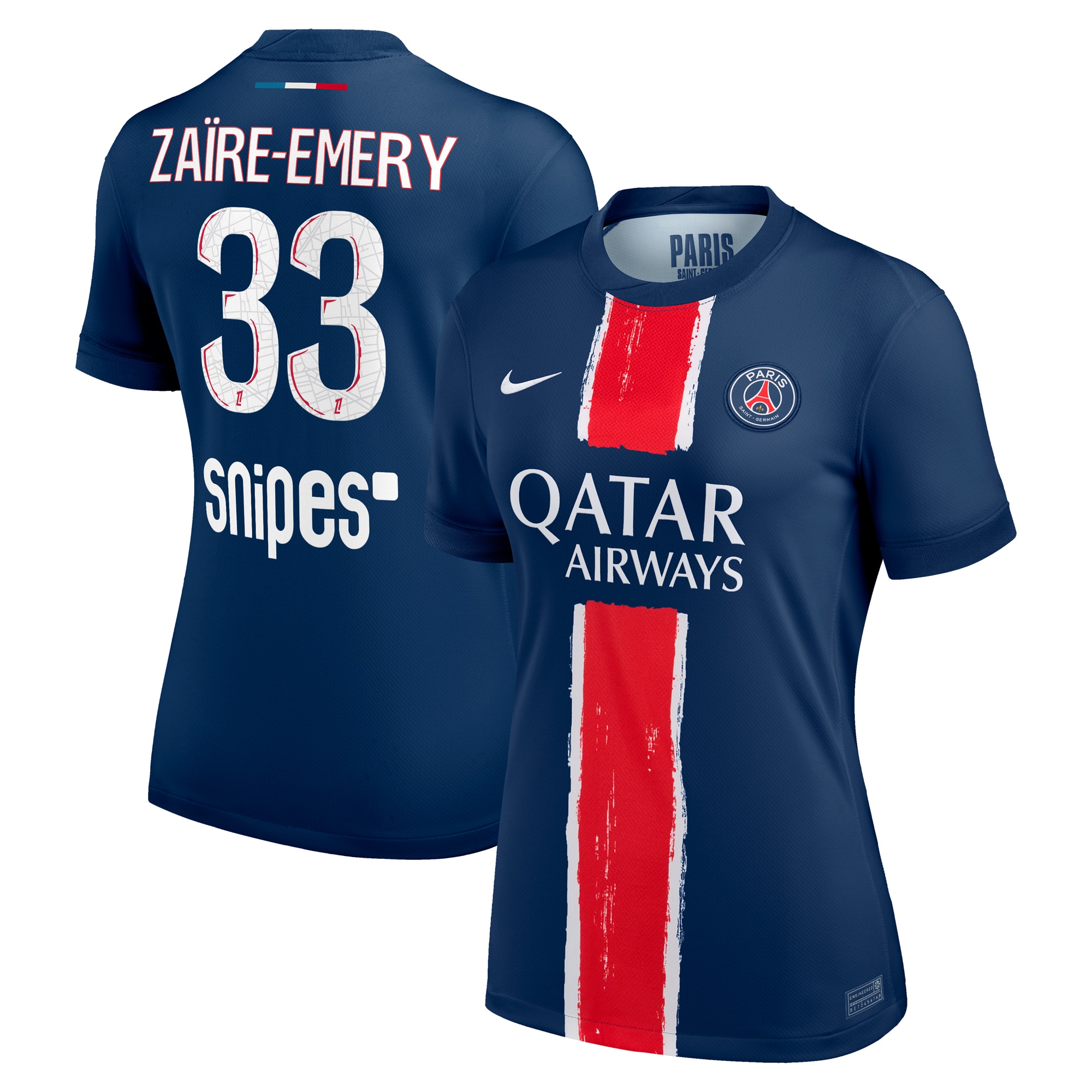 Exklusive psg nike heimstadiontrikot 2024-25 – damen mit zaire-emery 33-aufdruck Kollektion – Premium Paris Saint Germain Trikots