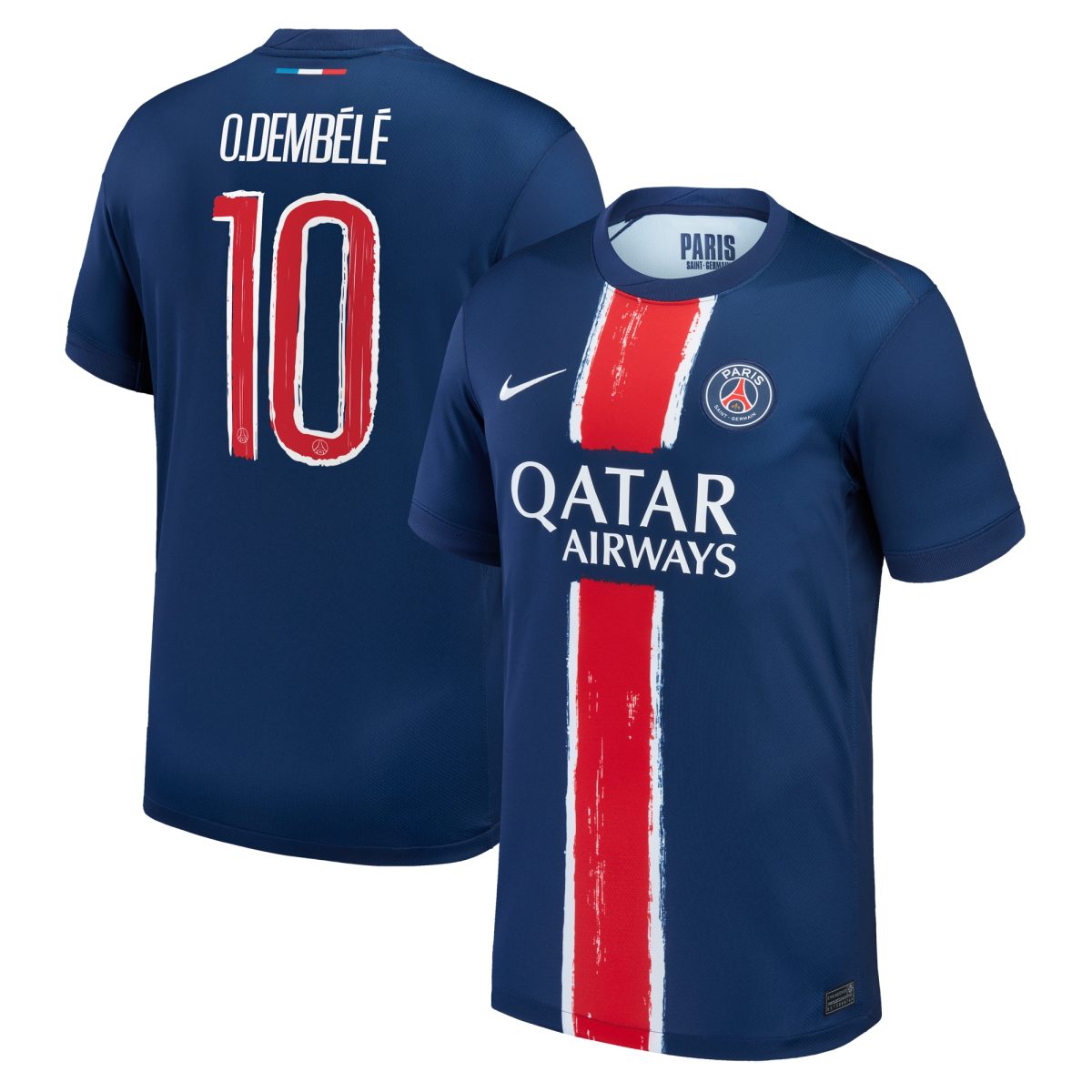 Exklusive psg nike heimstadiontrikot 2024-25 – kinder mit cup-aufdruck o.dembele 10 Kollektion – Premium Paris Saint Germain Trikots