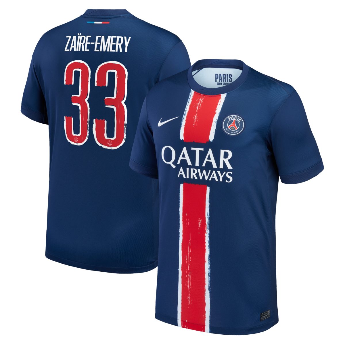 Exklusive psg nike heimstadiontrikot 2024-25 – kinder mit cup-aufdruck zaire-emery 33 Kollektion – Premium Paris Saint Germain Trikots