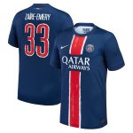 Exklusive psg nike heimstadiontrikot 2024-25 – kinder mit cup-aufdruck zaire-emery 33 Kollektion – Premium Paris Saint Germain Trikots