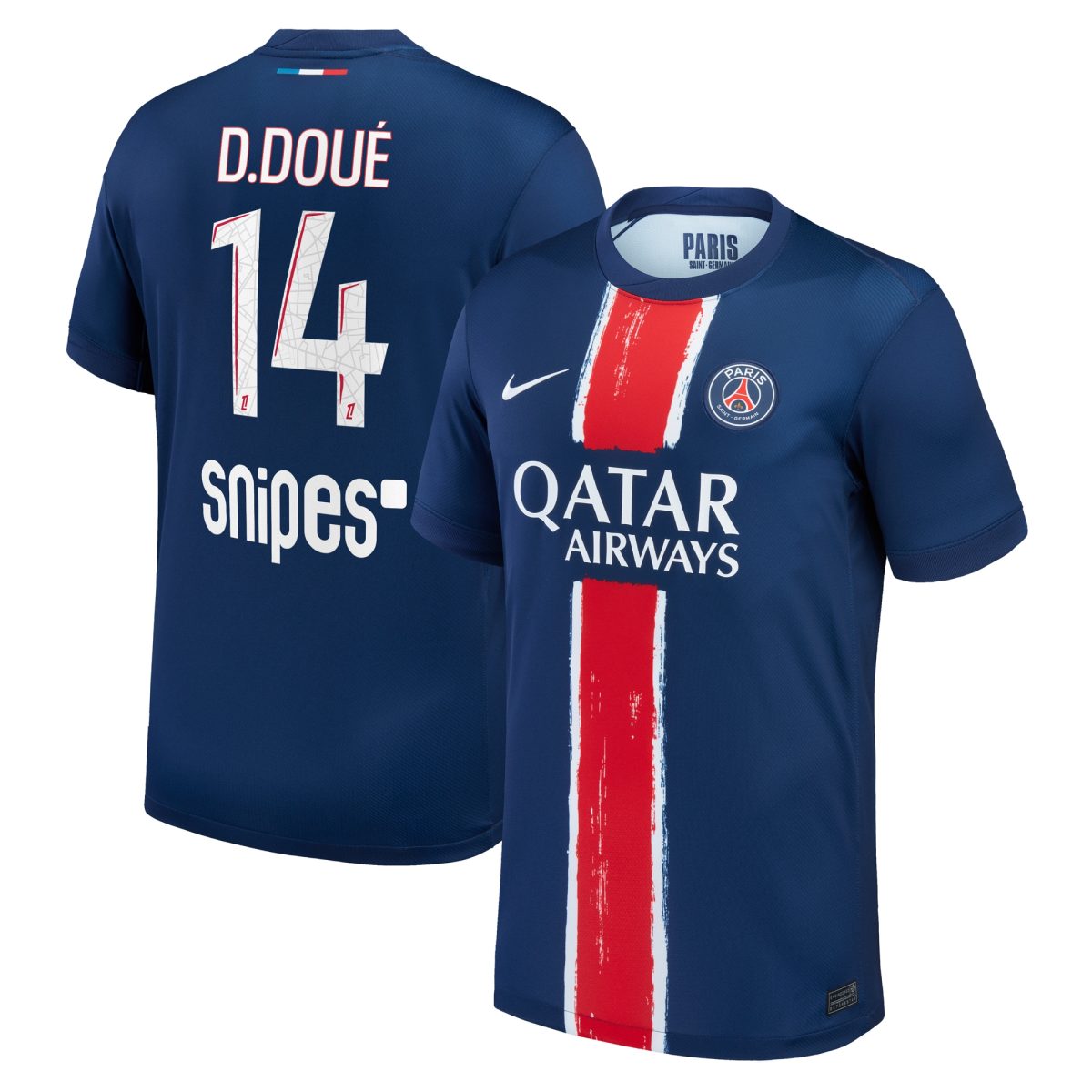 Exklusive psg nike heimstadiontrikot 2024-25 – kinder mit d.doue 14-aufdruck Kollektion – Premium Paris Saint Germain Trikots