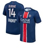 Exklusive psg nike heimstadiontrikot 2024-25 – kinder mit d.doue 14-aufdruck Kollektion – Premium Paris Saint Germain Trikots