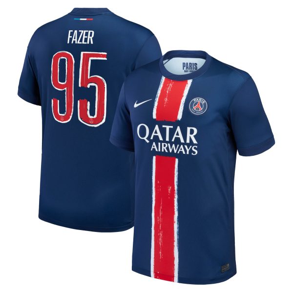 Exklusive psg nike heimstadiontrikot 2024-25 – kinder mit fazer 95-aufdruck Kollektion – Premium Paris Saint Germain Trikots