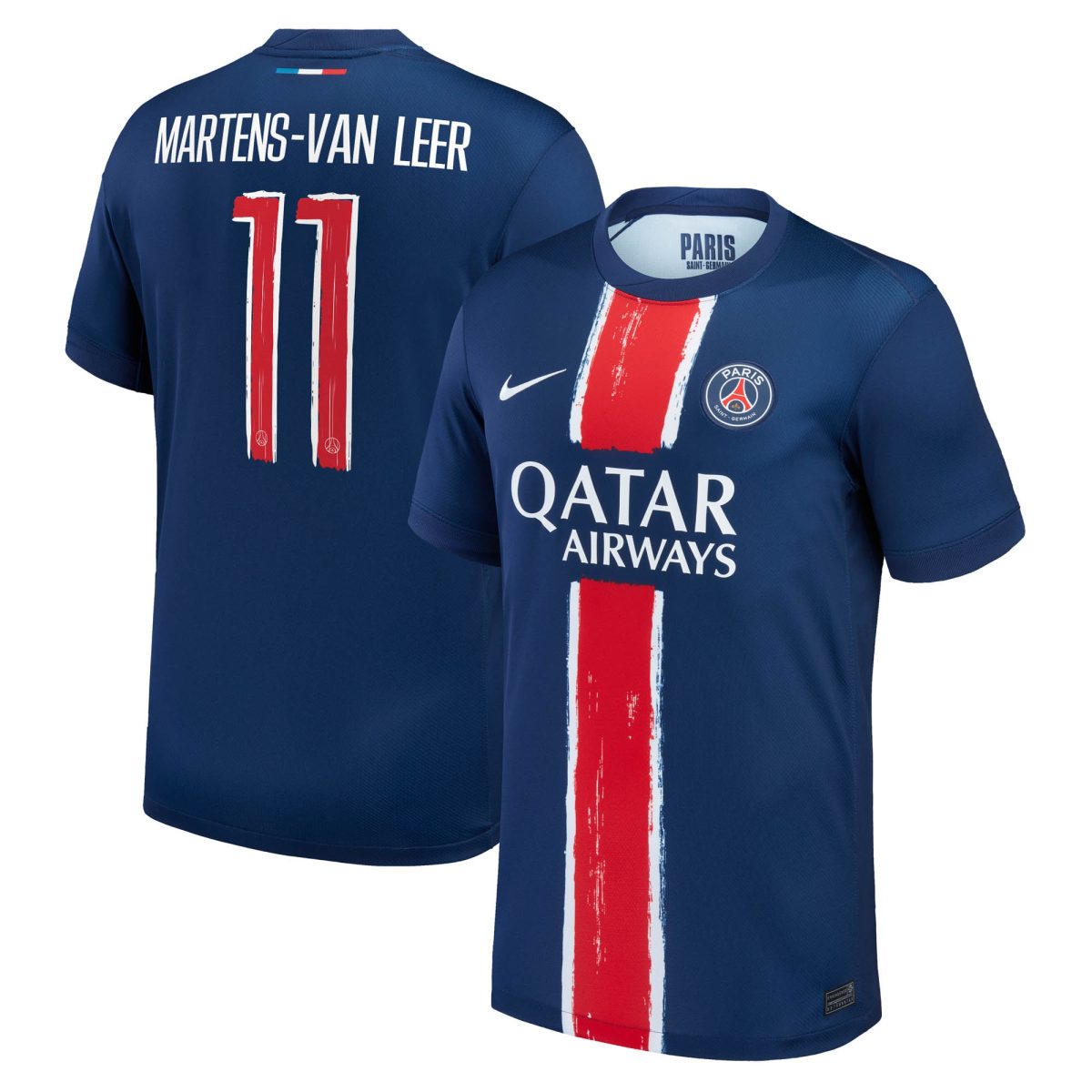 Exklusive psg nike heimstadiontrikot 2024-25 – kinder mit martens-van leer 11-aufdruck Kollektion – Premium Paris Saint Germain Trikots