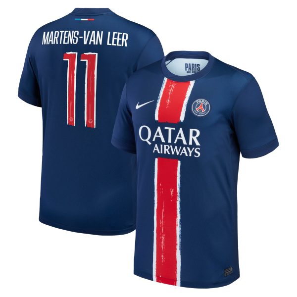 Exklusive psg nike heimstadiontrikot 2024-25 – kinder mit martens-van leer 11-aufdruck Kollektion – Premium Paris Saint Germain Trikots