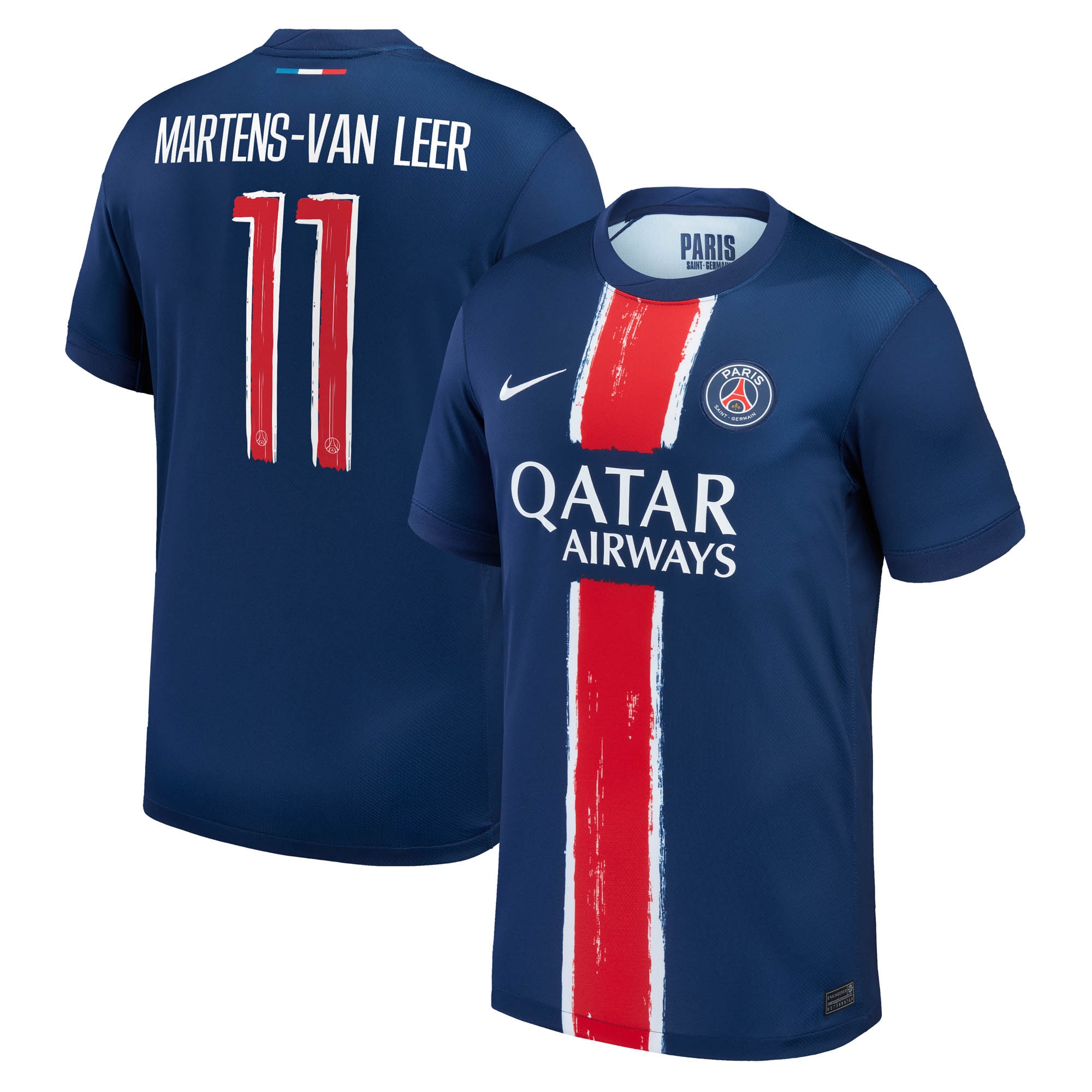 Exklusive psg nike heimstadiontrikot 2024-25 – kinder mit martens-van leer 11-aufdruck Kollektion – Premium Paris Saint Germain Trikots