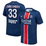 Exklusive psg nike heimstadiontrikot 2024-25 – kinder mit zaire-emery 33-aufdruck Kollektion – Premium Paris Saint Germain Trikots