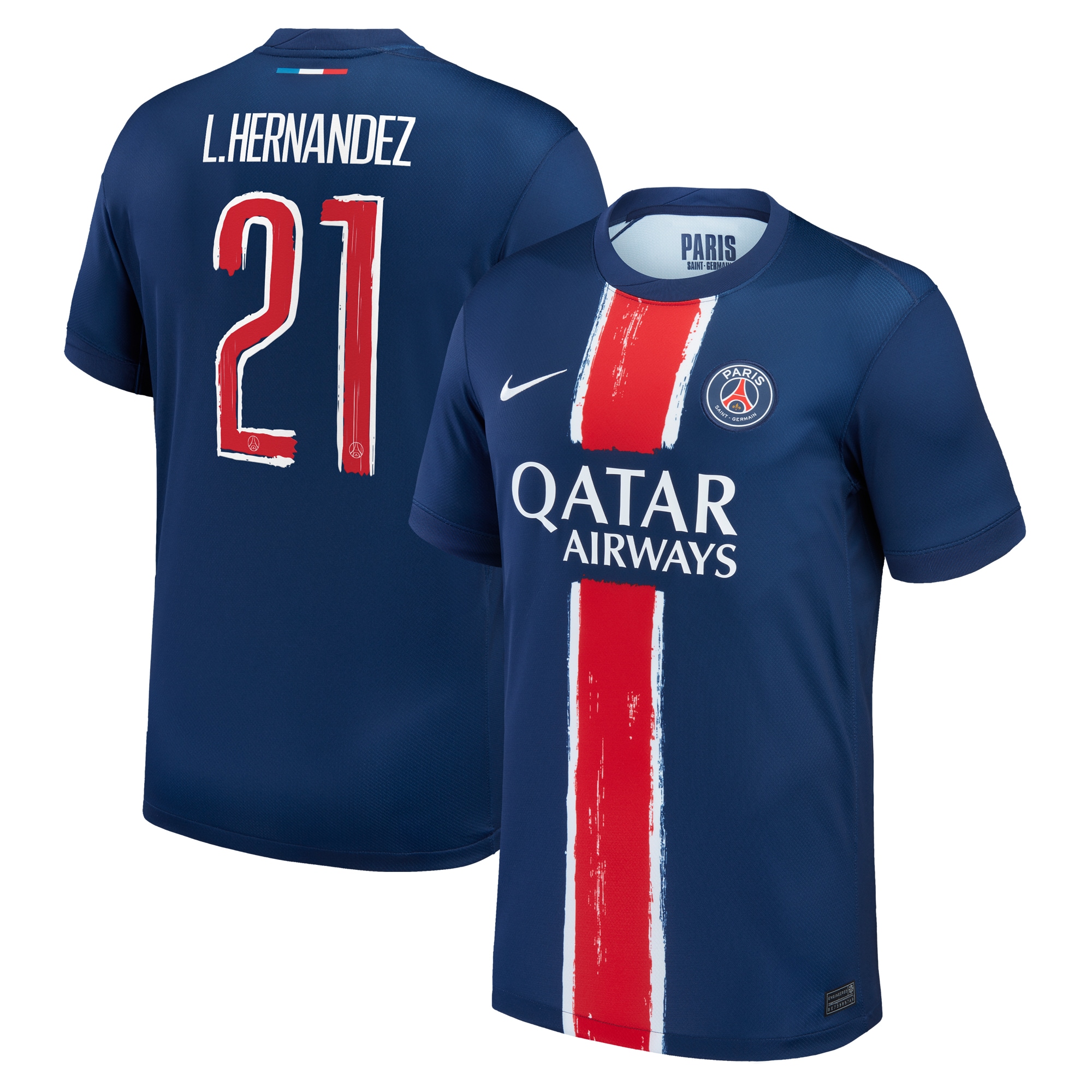 Exklusive psg nike heimstadiontrikot 2024-25 mit cup-aufdruck l.hernandez 21 Kollektion – Premium Paris Saint Germain Trikots