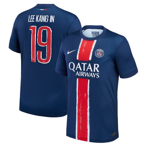 Exklusive psg nike heimstadiontrikot 2024-25 mit cup-aufdruck lee kang in 19 Kollektion – Premium Paris Saint Germain Trikots