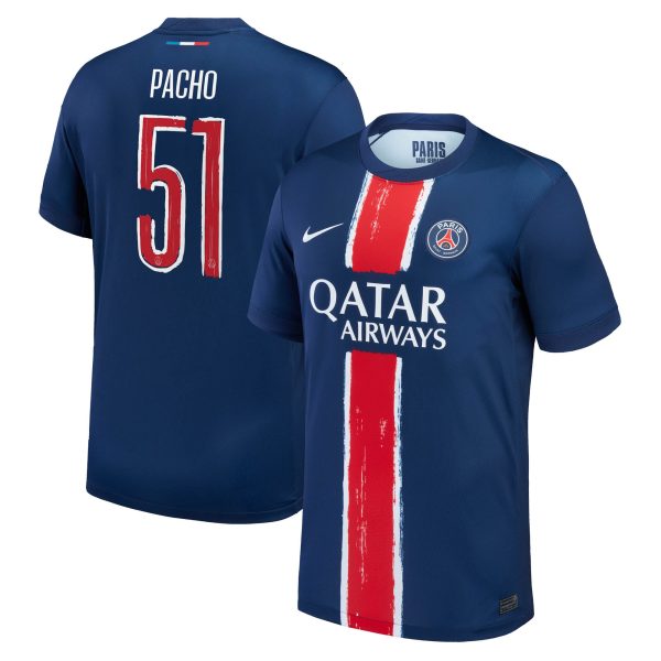 Exklusive psg nike heimstadiontrikot 2024-25 mit cup-aufdruck pacho 51 Kollektion – Premium Paris Saint Germain Trikots