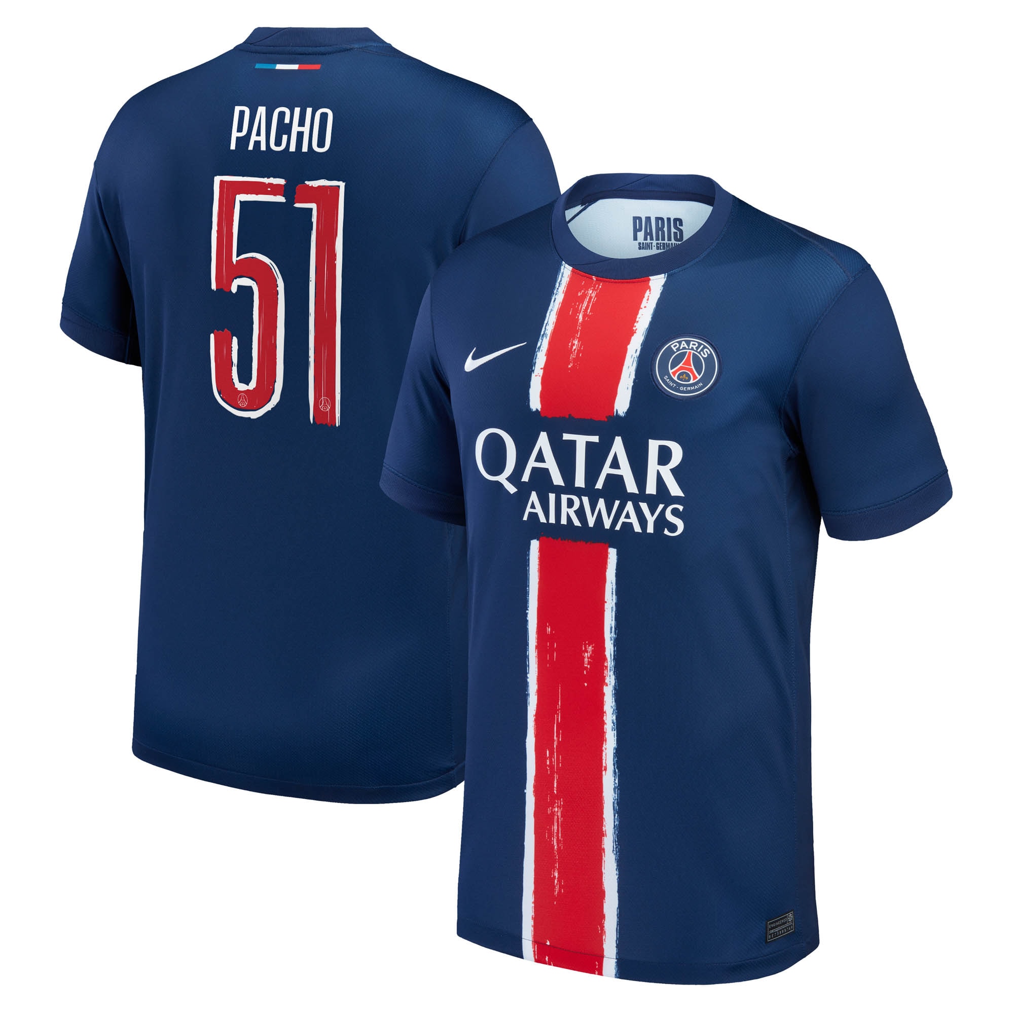 Exklusive psg nike heimstadiontrikot 2024-25 mit cup-aufdruck pacho 51 Kollektion – Premium Paris Saint Germain Trikots