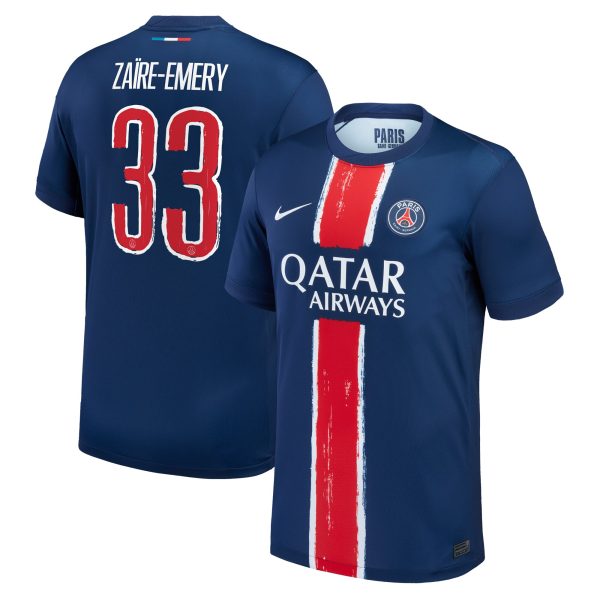 Exklusive psg nike heimstadiontrikot 2024-25 mit cup-aufdruck zaire-emery 33 Kollektion – Premium Paris Saint Germain Trikots