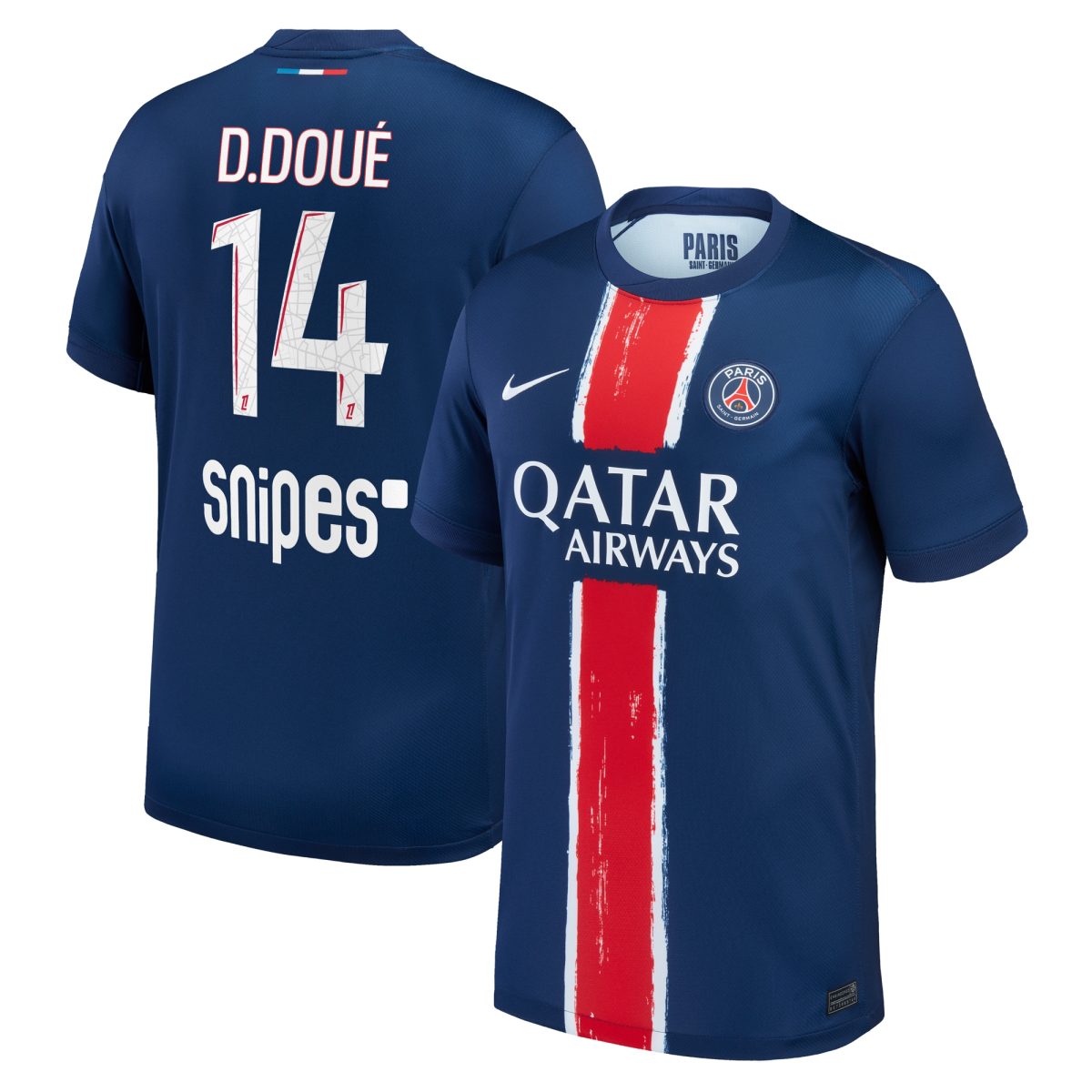 Exklusive psg nike heimstadiontrikot 2024-25 mit d.doue 14-aufdruck Kollektion – Premium Paris Saint Germain Trikots