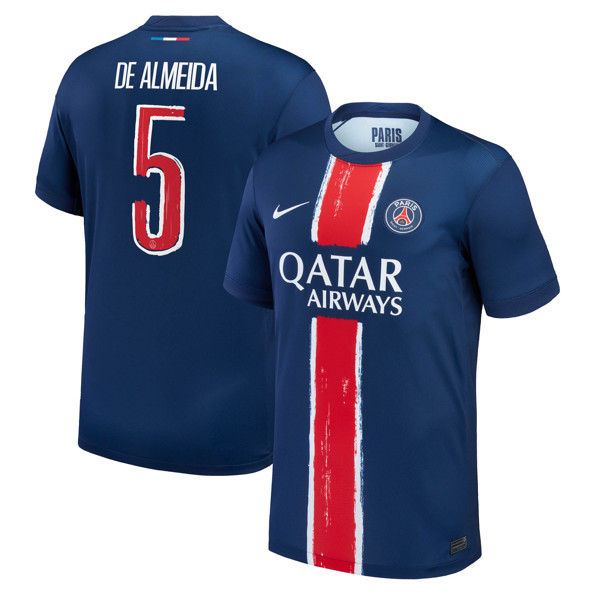 Exklusive psg nike heimstadiontrikot 2024-25 mit de almeida 5-aufdruck Kollektion – Premium Paris Saint Germain Trikots